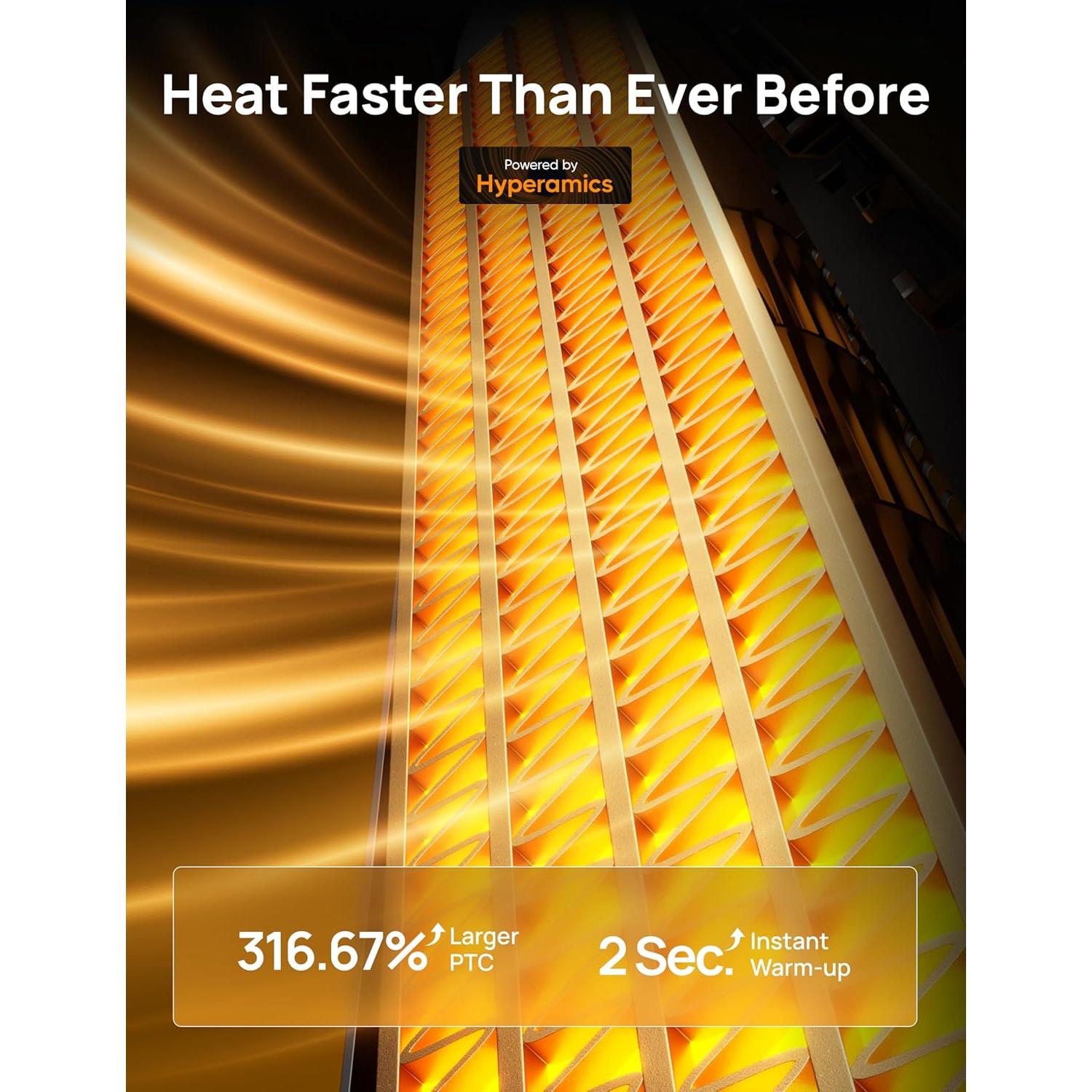 Ventilador y Calefactor Dreo 2 en 1 42" Oscilante Negro