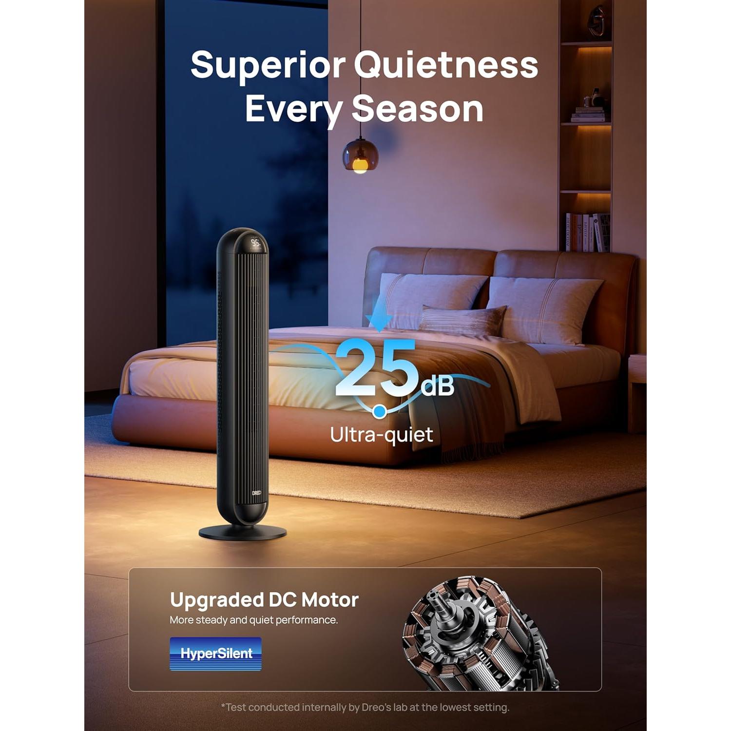 Ventilador y Calefactor Dreo 2 en 1 42" Oscilante Negro