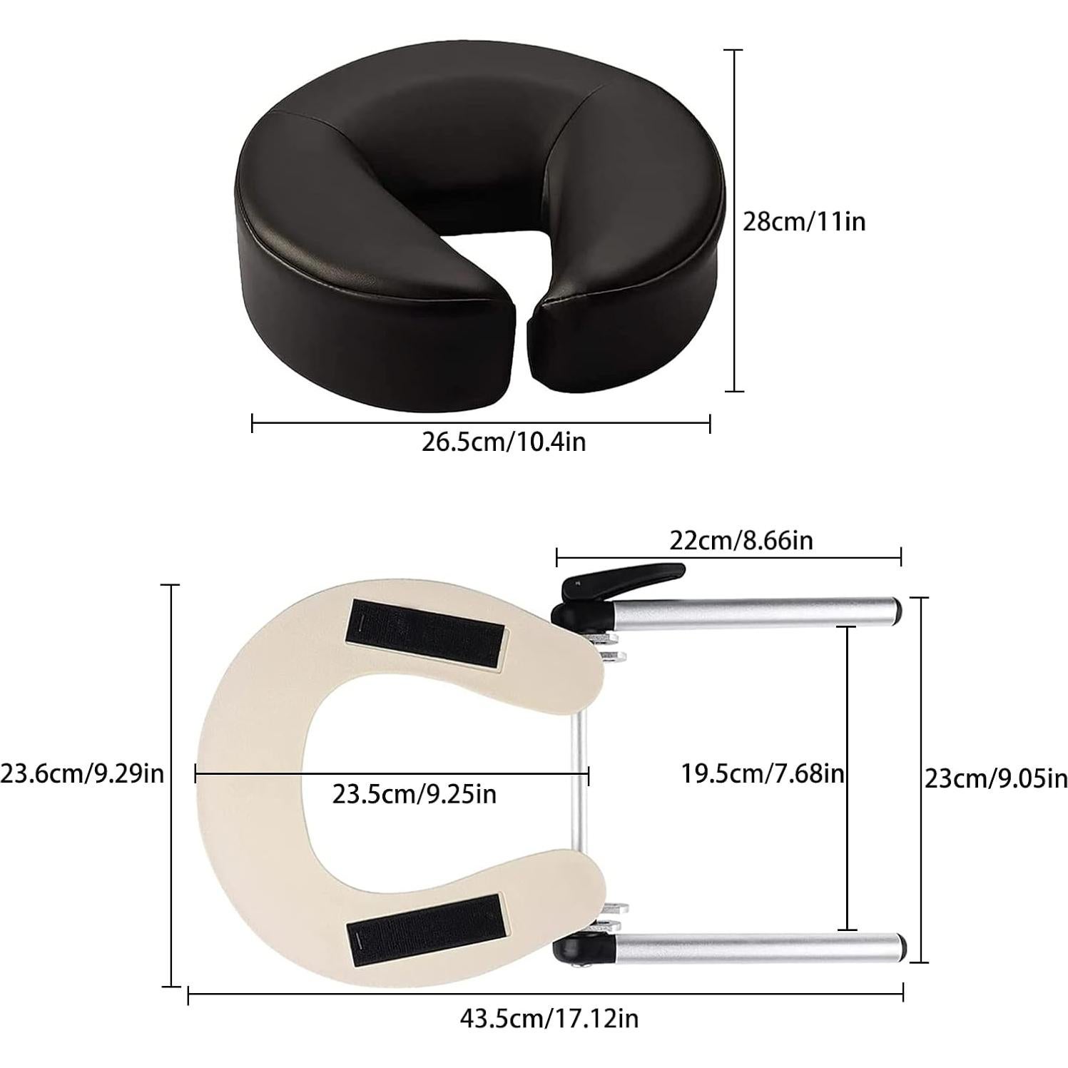 Reposacabezas de Masaje HOINCO Ajustable Aluminio Negro
