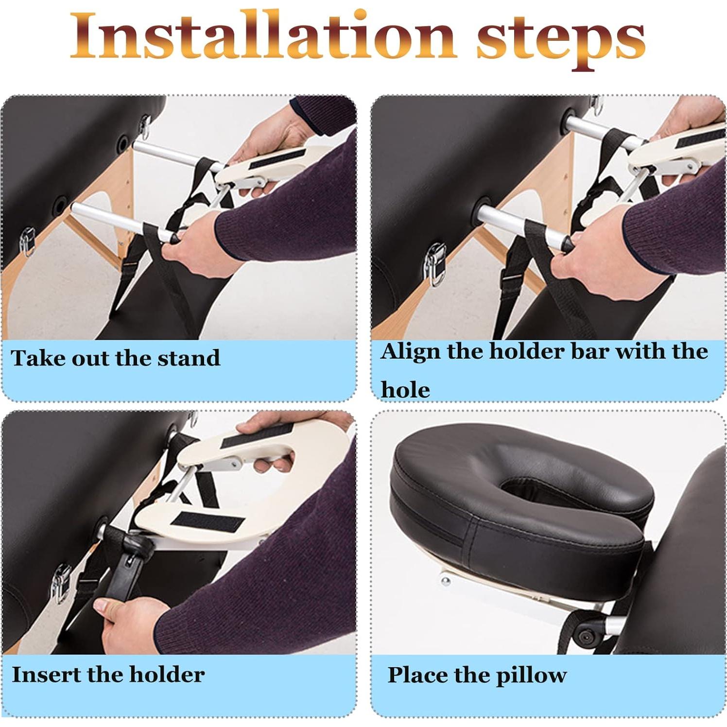 Reposacabezas de Masaje HOINCO Ajustable Aluminio Negro