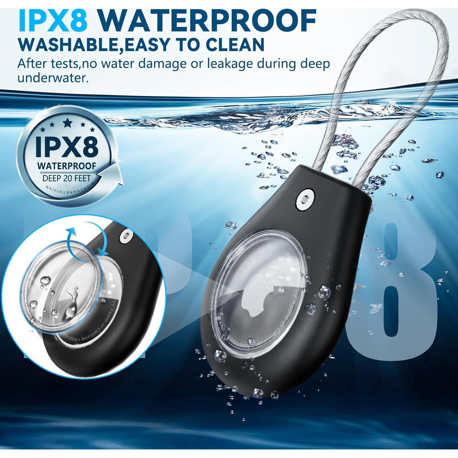 Soporte Impermeable Ljusmicker para Airtag - 4 Fundas Antipérdida