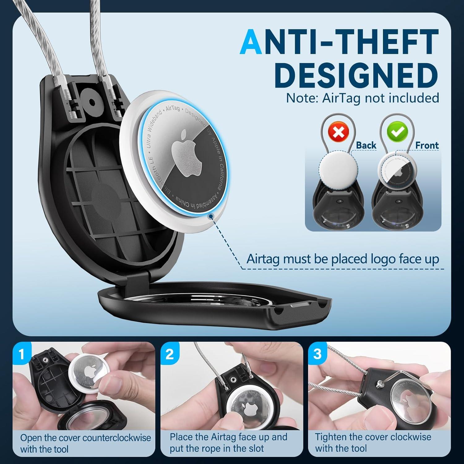 Soporte Impermeable Ljusmicker para Airtag - 4 Fundas Antipérdida