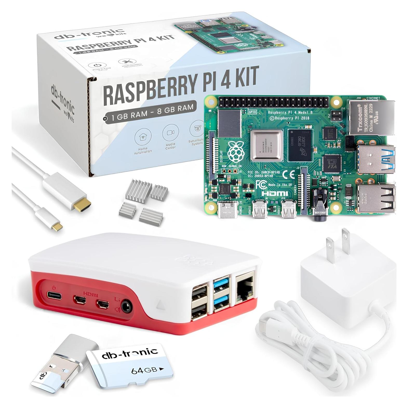 Kit de Inicio Raspberry Pi 4 4GB db-tronic con Accesorios