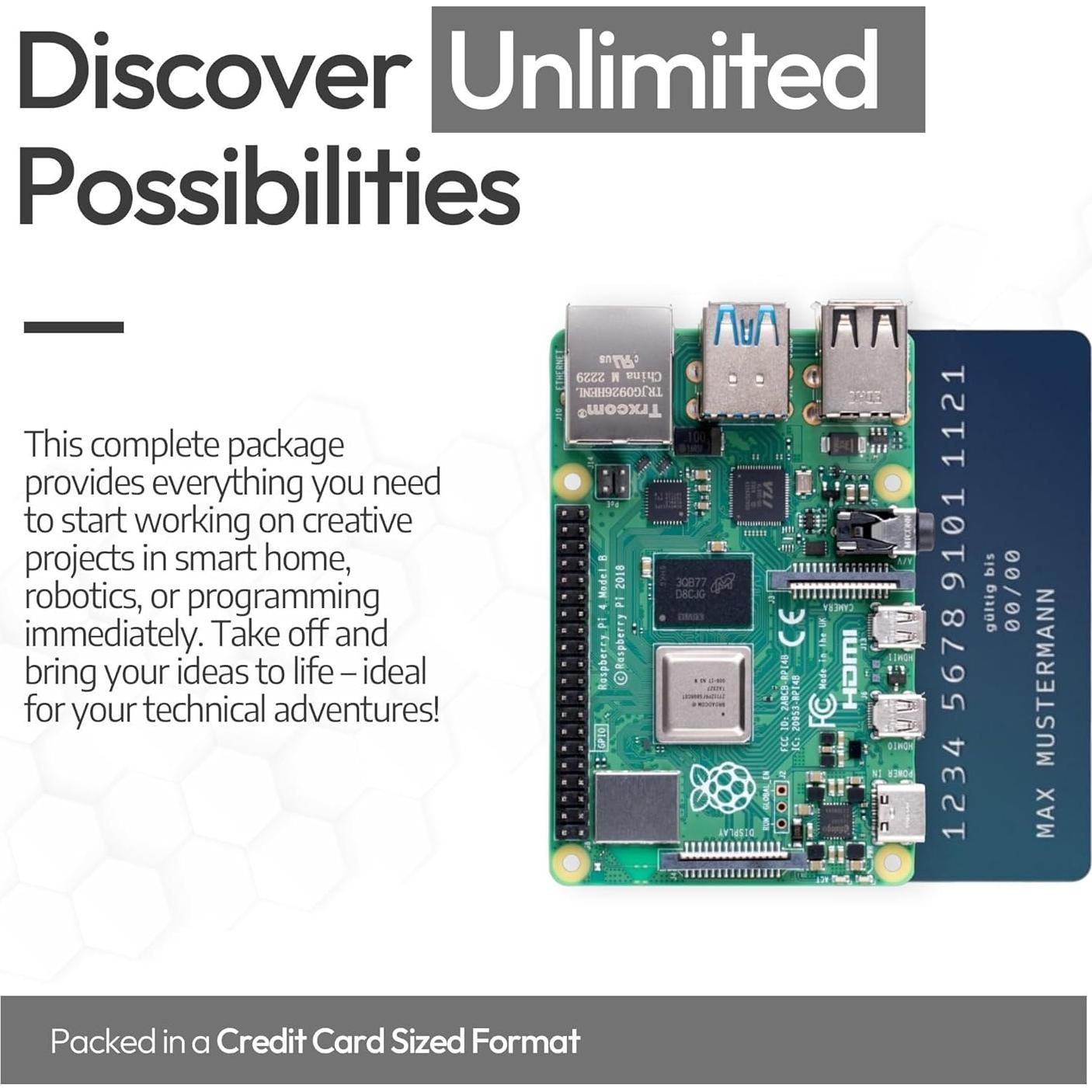 Kit de Inicio Raspberry Pi 4 4GB db-tronic con Accesorios