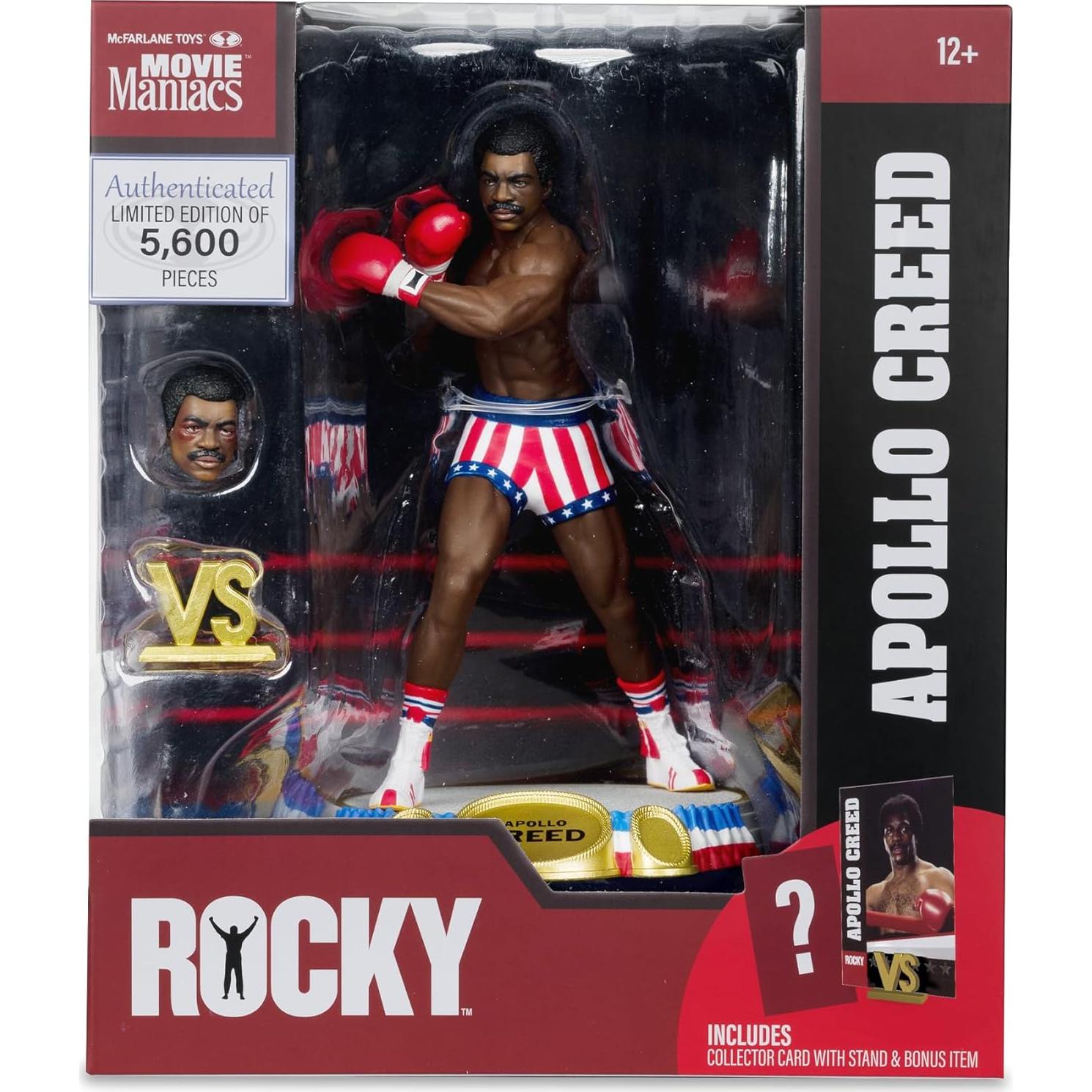 McFarlane Toys - Movie Maniacs, Rocky (1976) Apollo Creed 6in Posed Figure
