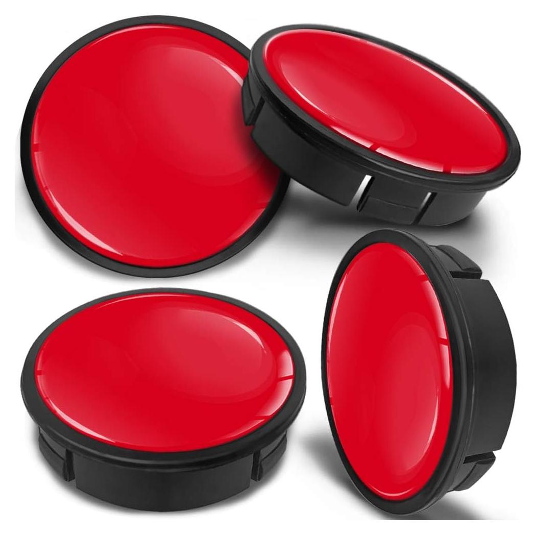 4 Tapas de Centro de Rueda SkinoEu CX 5 60mm Rojo Negro