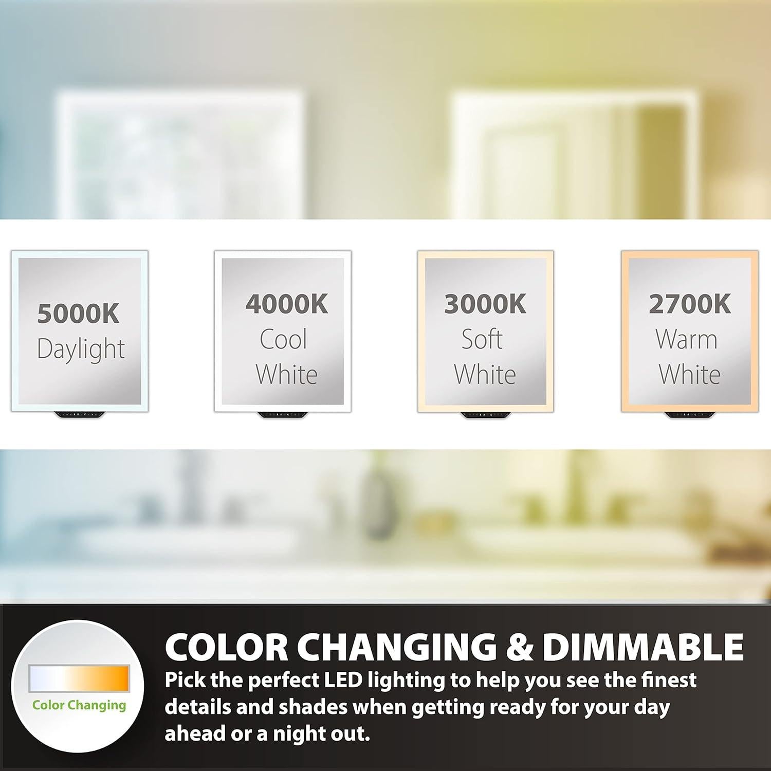 Espejo LED Inteligente Homewerks 75x60 cm con Alexa y Bluetooth