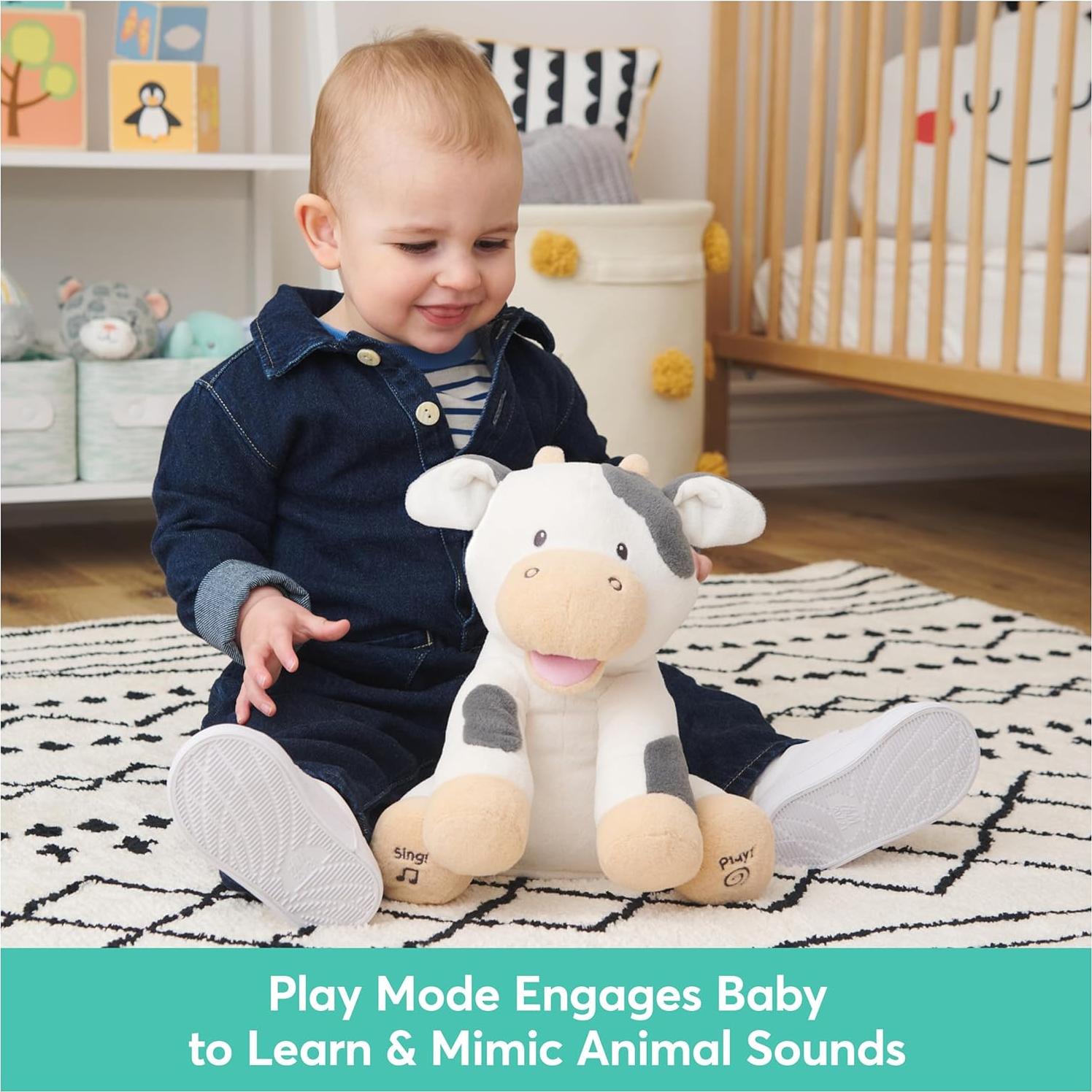 Peluche Animado Buttermilk Vaca GUND 30 cm Juguete Sensorial