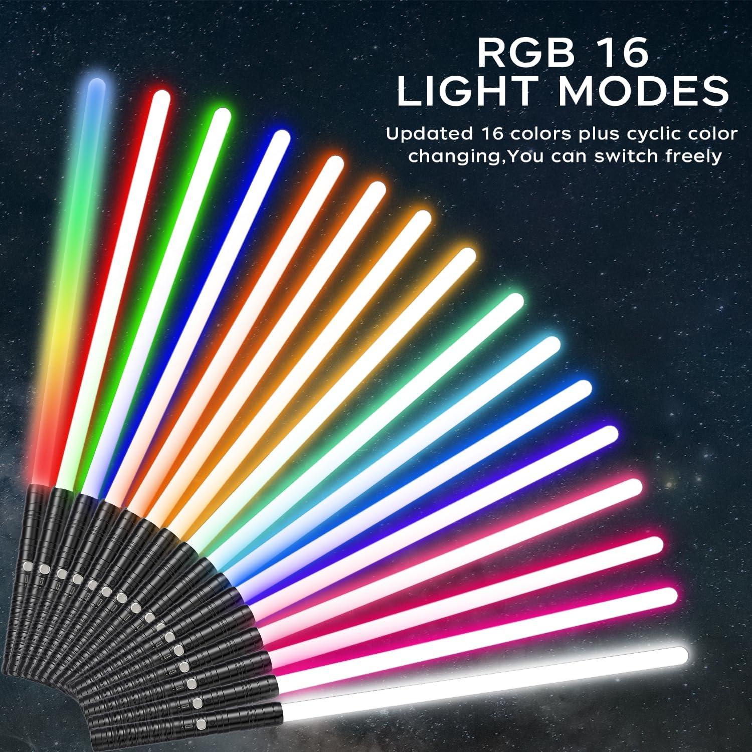 Sables de Luz Oueyes Tipo-C Doble Hoja 16 Colores 79 cm