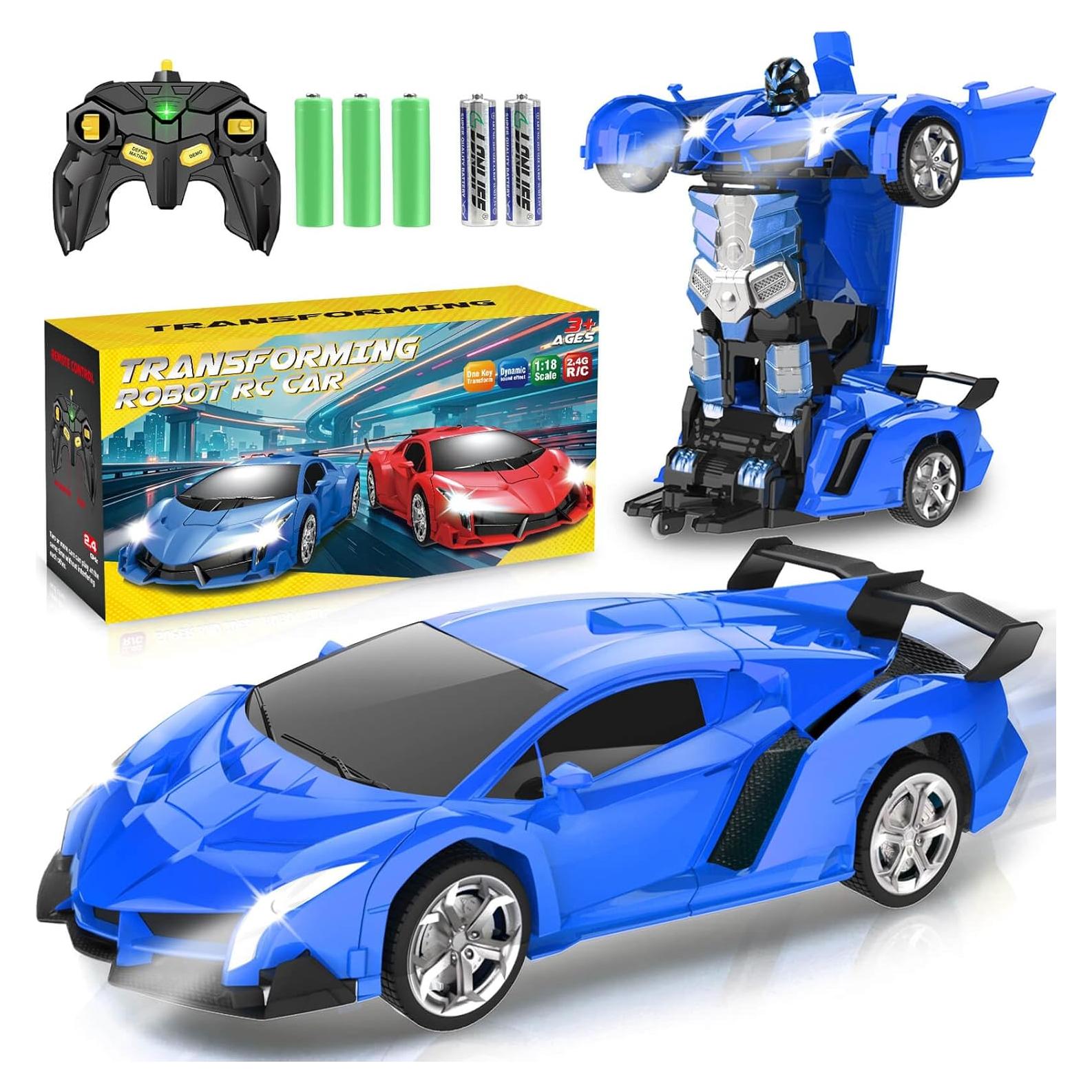 Coche RC Transformable Chridark Azul 0.47 kg para Niños 3-12 Años