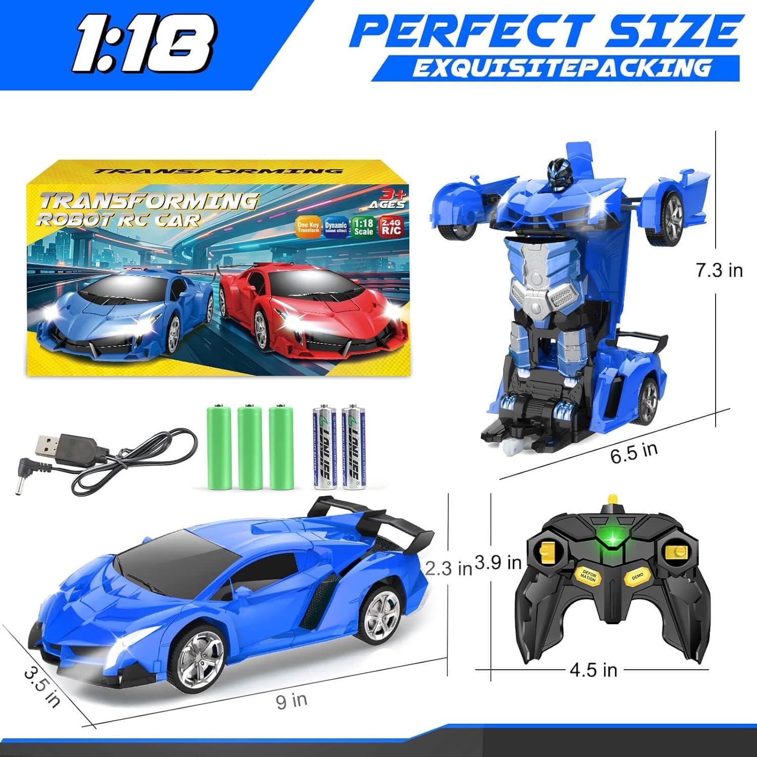 Coche RC Transformable Chridark Azul 0.47 kg para Niños 3-12 Años