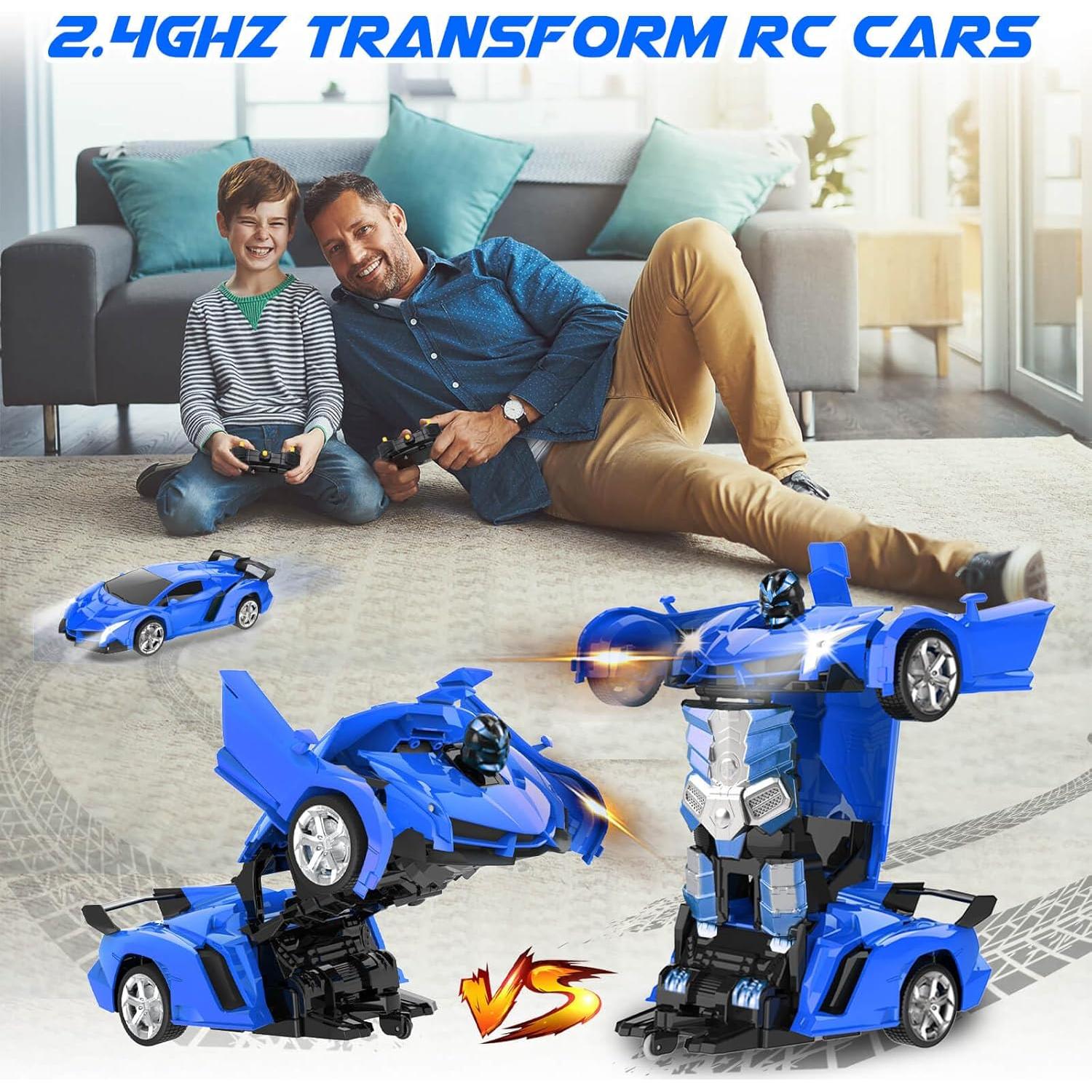 Coche RC Transformable Chridark Azul 0.47 kg para Niños 3-12 Años
