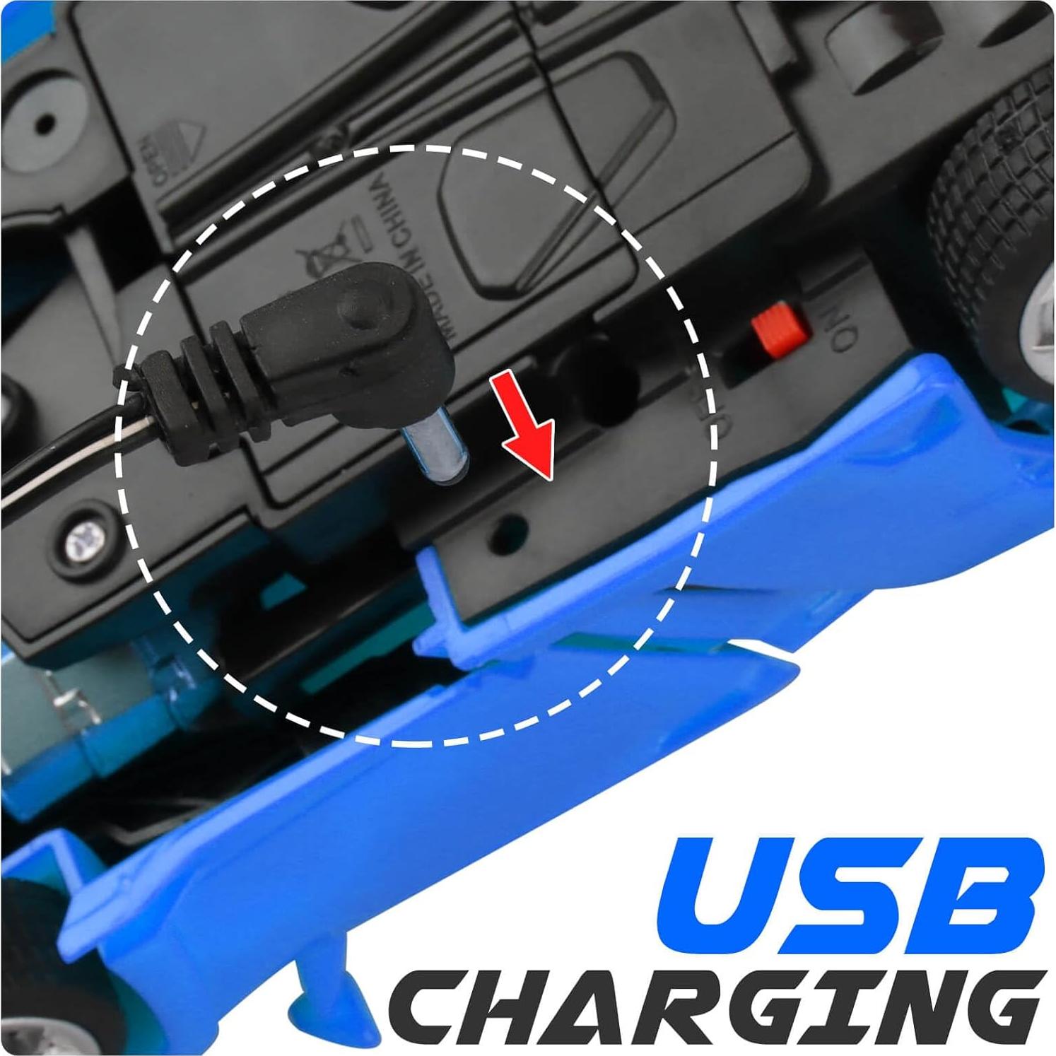 Coche RC Transformable Chridark Azul 0.47 kg para Niños 3-12 Años