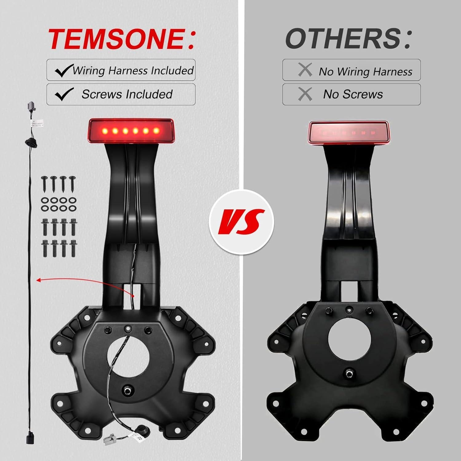 Soporte de Montaje para Neumático de Repuesto TEMSONE Rojo