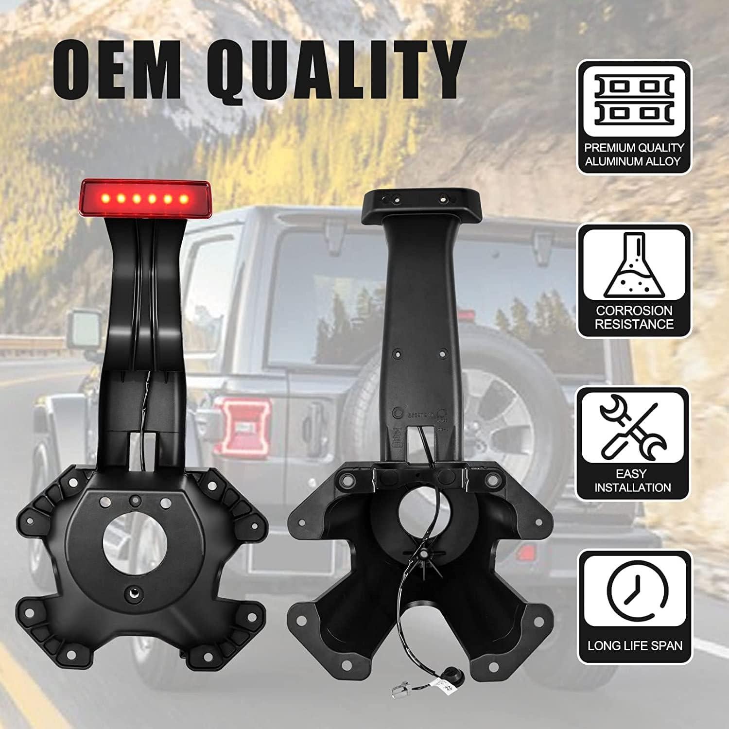 Soporte de Montaje para Neumático de Repuesto TEMSONE Rojo