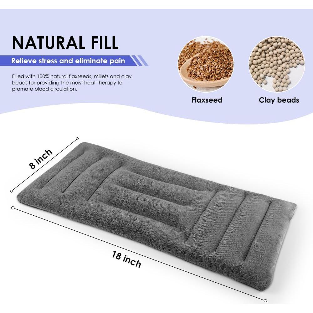 Almohadilla Térmica de Microondas MEISENHOME 20x45 cm Gris