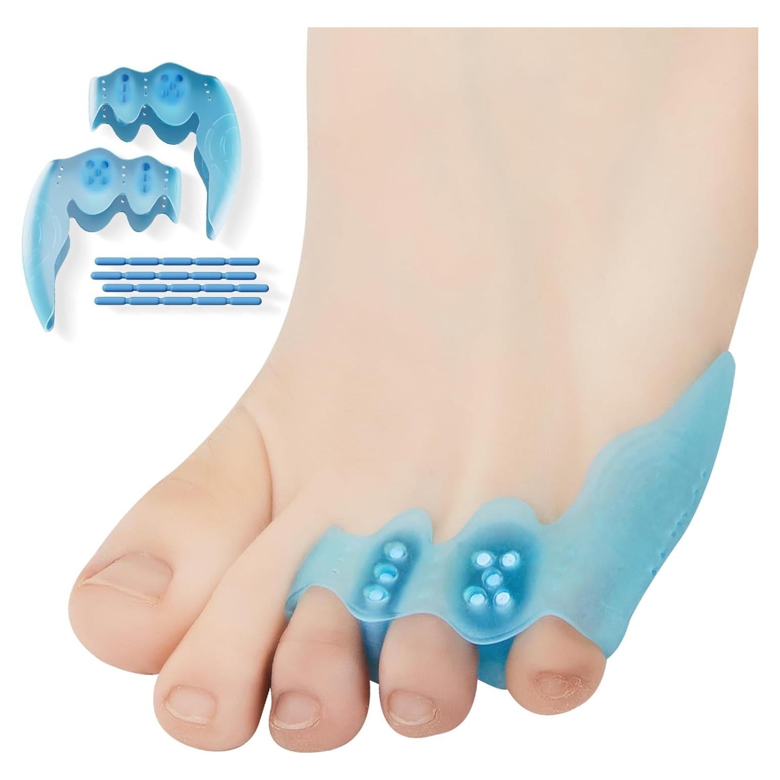 Corrector de Juanete de Sastre Tevezo - Separadores de Dedo Azul