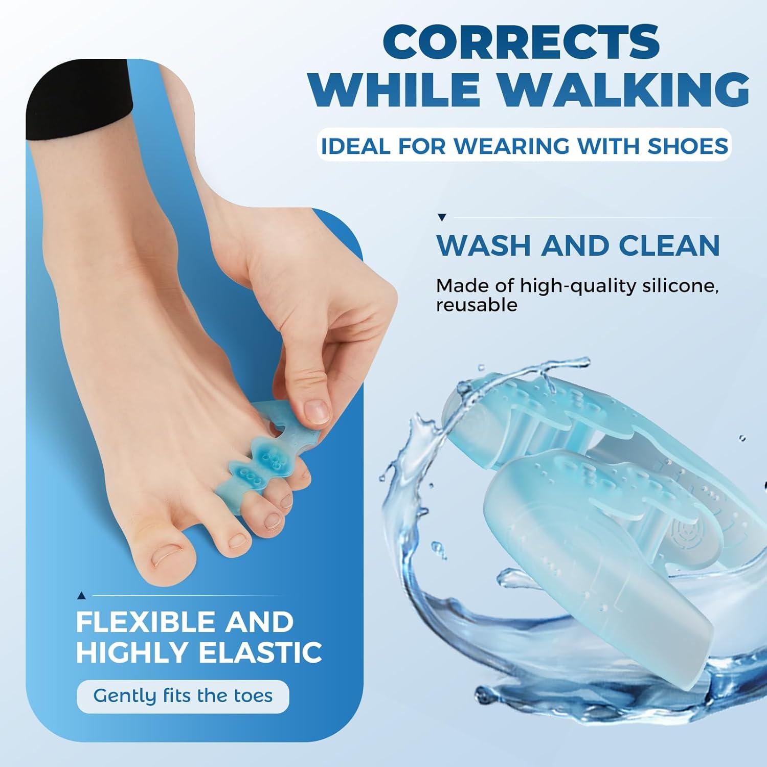 Corrector de Juanete de Sastre Tevezo - Separadores de Dedo Azul