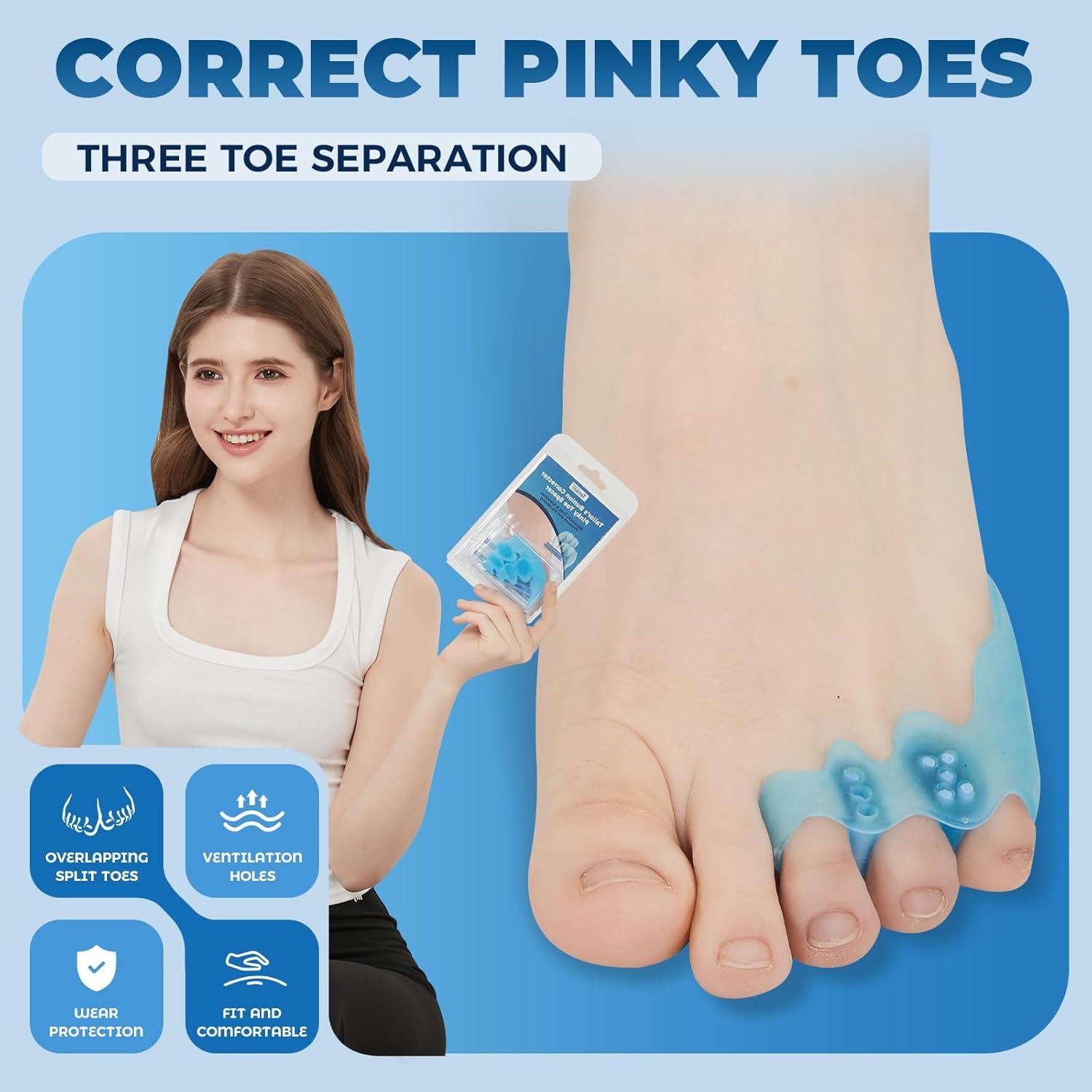 Corrector de Juanete de Sastre Tevezo - Separadores de Dedo Azul