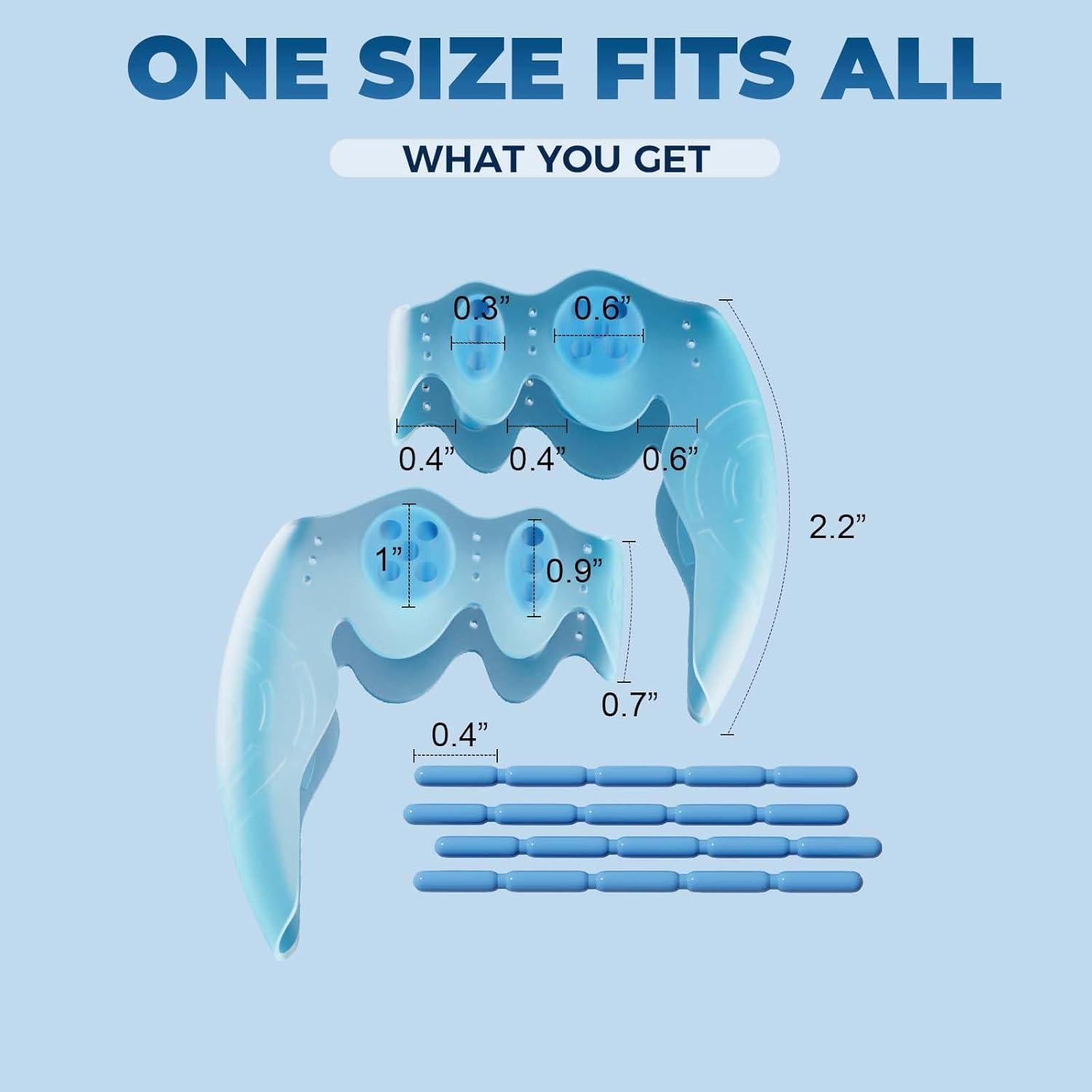 Corrector de Juanete de Sastre Tevezo - Separadores de Dedo Azul