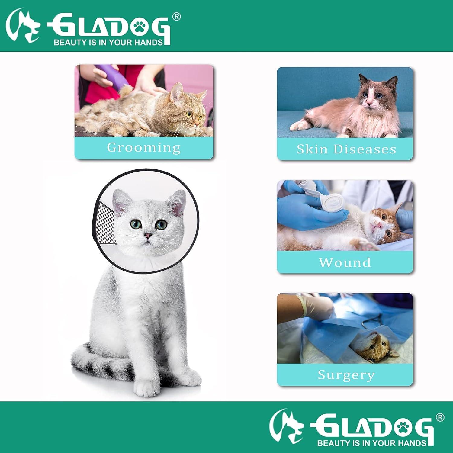 Collar de Cono Suave GLADOG para Perros y Gatos - 3 PCS