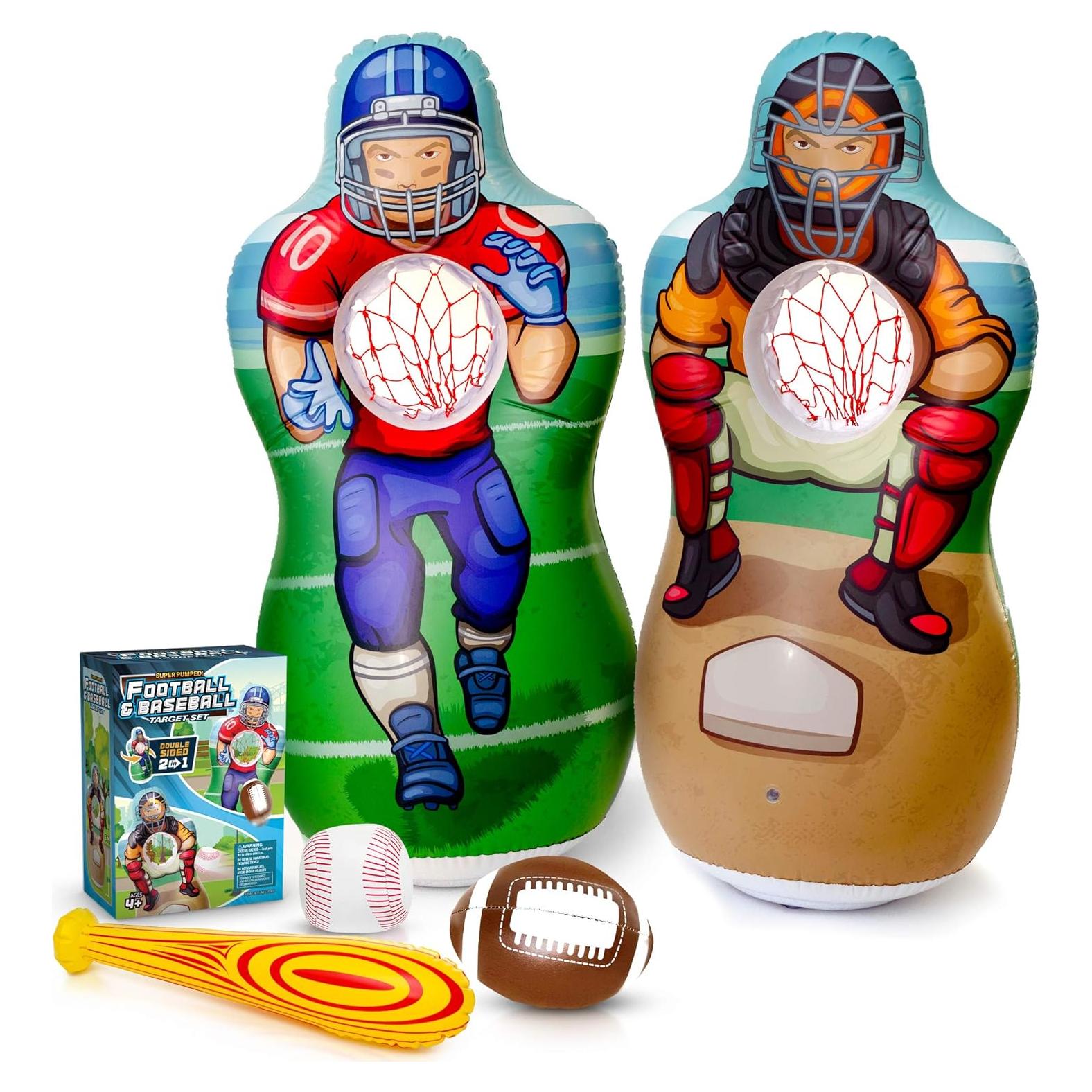 Juego Inflable de Objetivos 2 en 1 - Béisbol y Fútbol