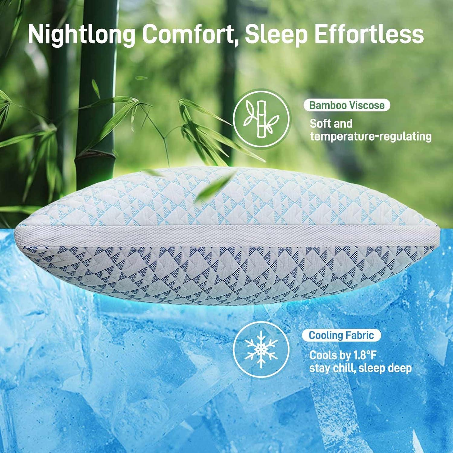 Almohada Ajustable Caelorin Queen Viscosa Bambú Hipoalergénica