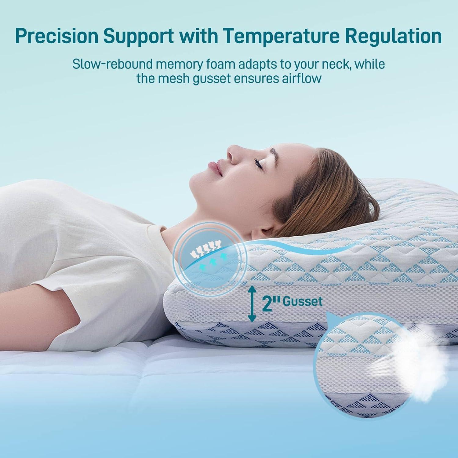 Almohada Ajustable Caelorin Queen Viscosa Bambú Hipoalergénica