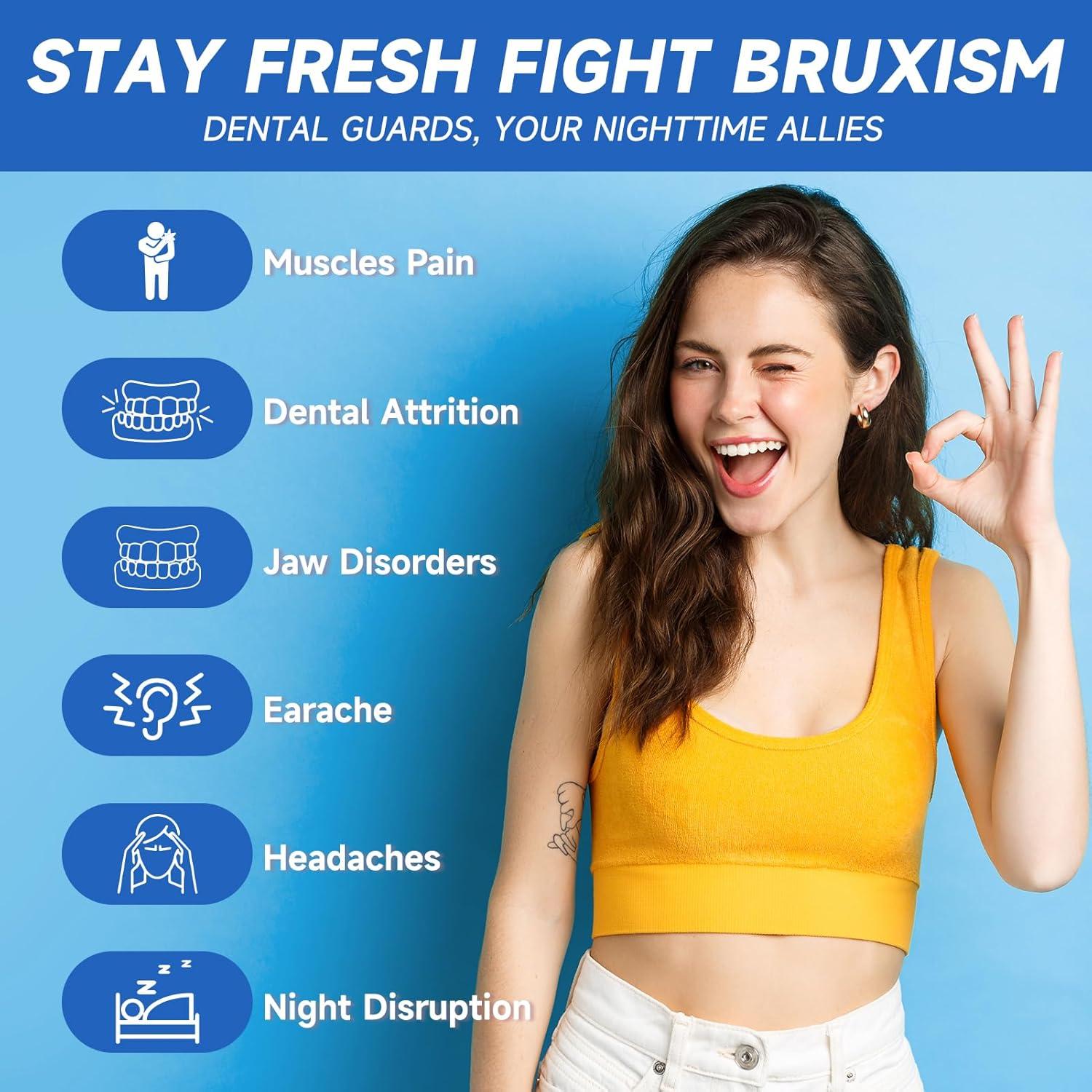 Protector Bucal Moldable Azul Mictaning para Niños - Paquete de 4