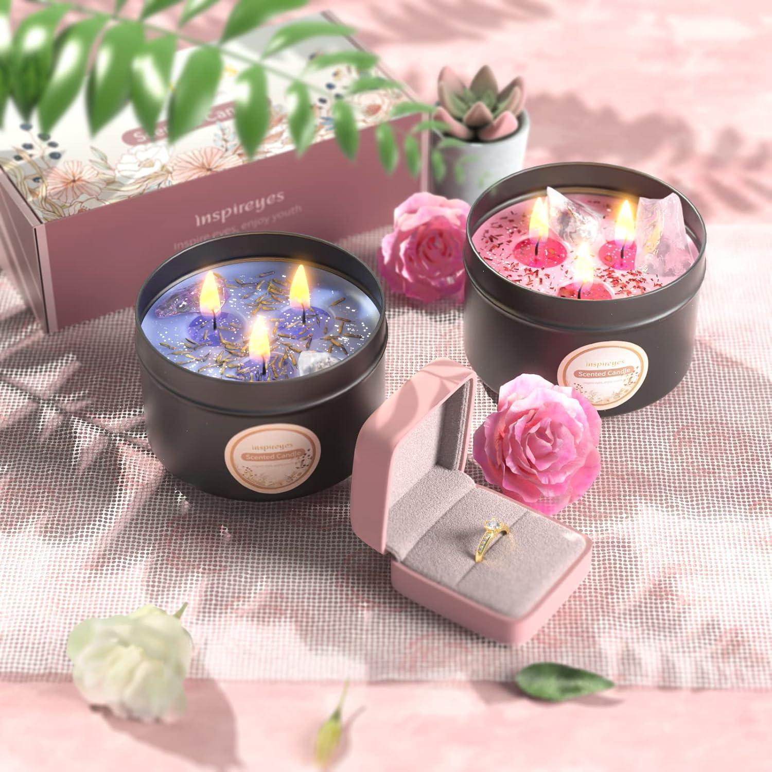 Juego de Velas Aromáticas Inspireyes 2 Paquete 272 g 3 Mechas