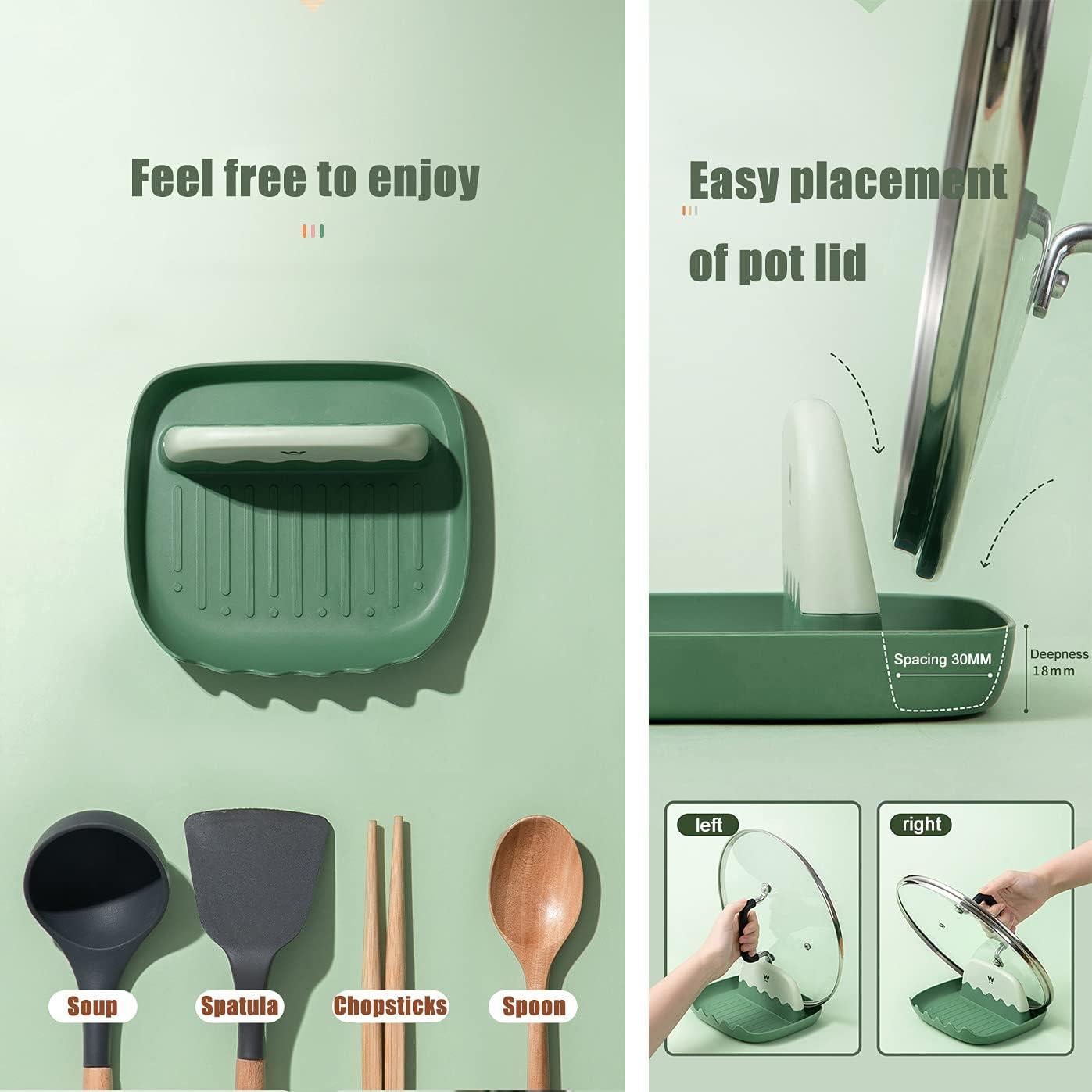 Soporte Multifuncional para Utensilios de Cocina IYOOH - 2 Piezas Verde