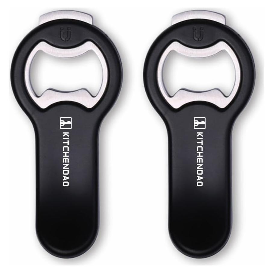 KITCHENDAO Abrebotellas Magnético 2 en 1 con Recogedor de Tapas
