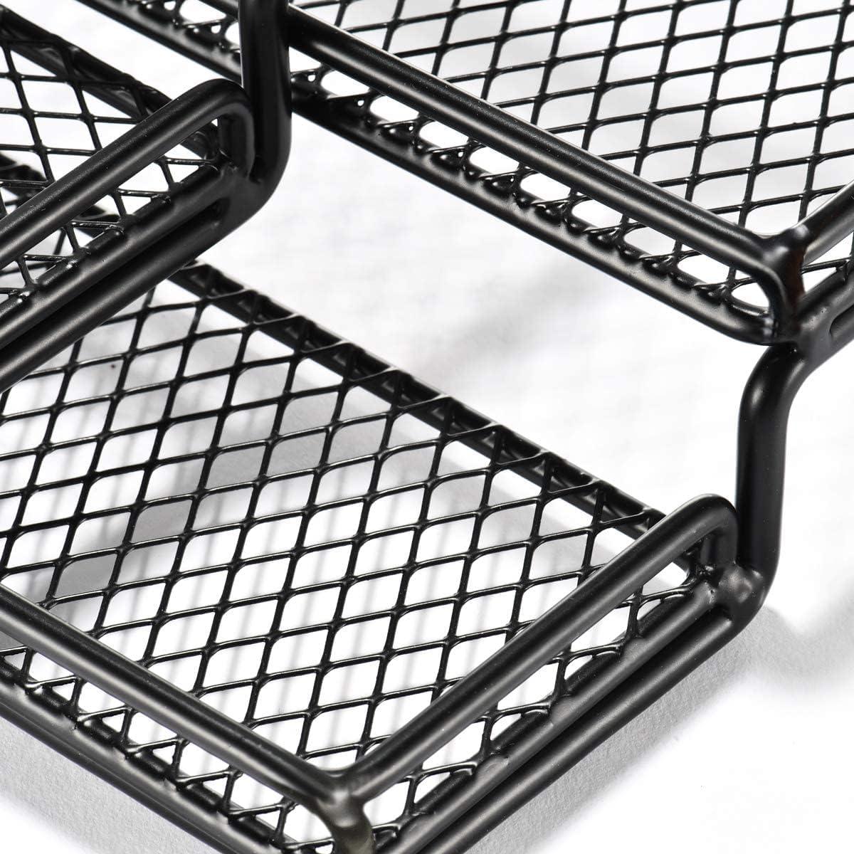 GONGSHI Spice Rack Organizer for Cabinet, Pantry and Countertop, 4 Tier Expandable Seasoning Shelf for Cabinet, Black