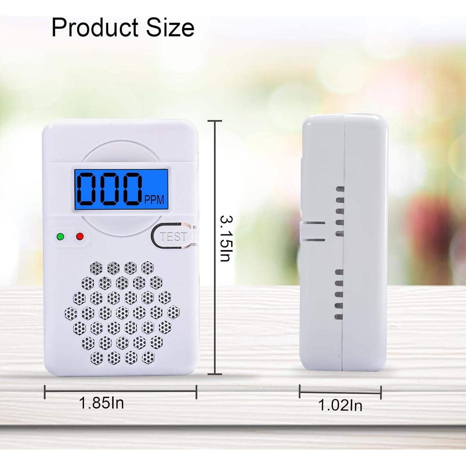 Paquete de 4 Detectores de Monóxido de Carbono USBNOVEL CDR-817