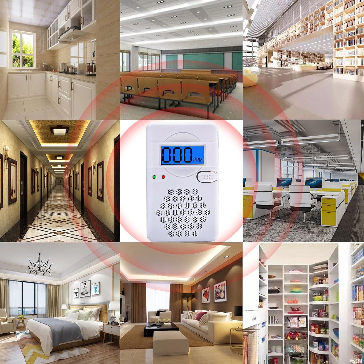 Paquete de 4 Detectores de Monóxido de Carbono USBNOVEL CDR-817