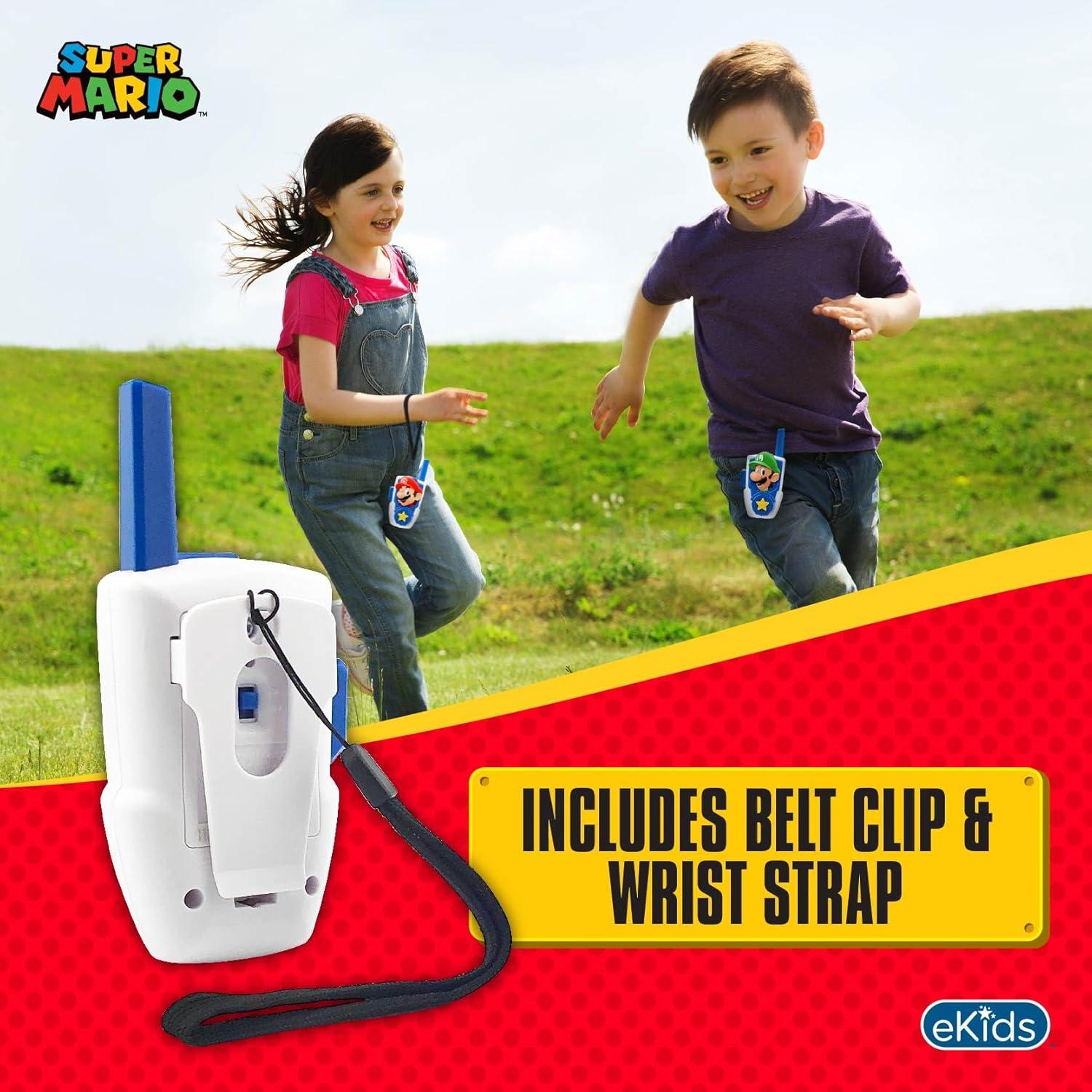 Walkie Talkies Super Mario eKids para Niños - Rango 228m