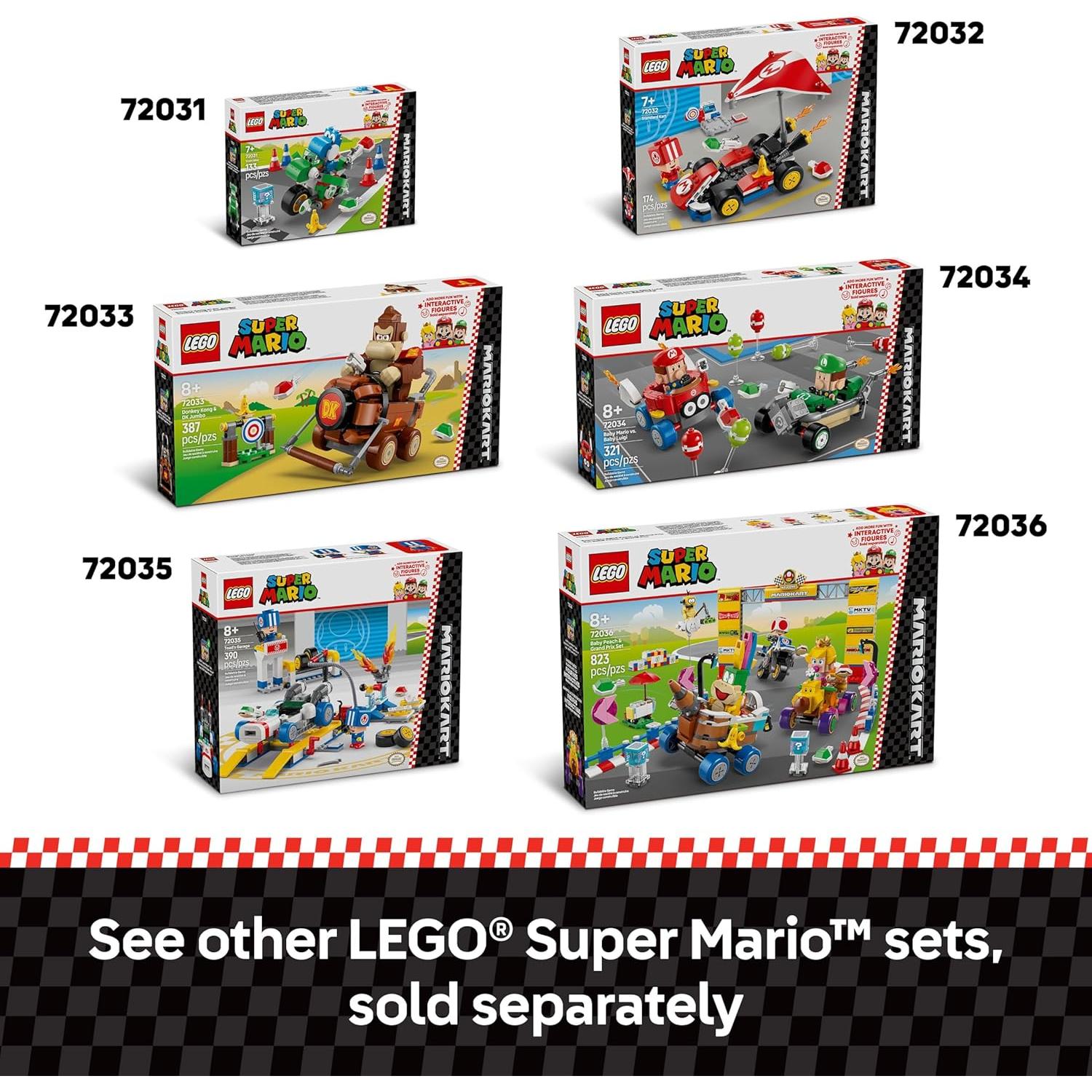 LEGO Super Mario Kart Garaje de Toad - Set 72035 con 2 Figuras