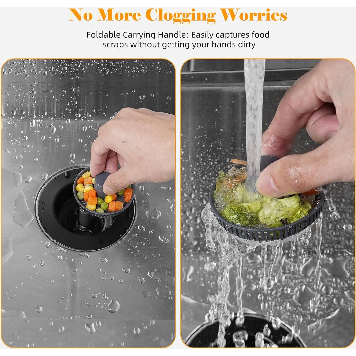 Kit de tapón y colador de desagüe iFealClear 3 en 1 acero inoxidable