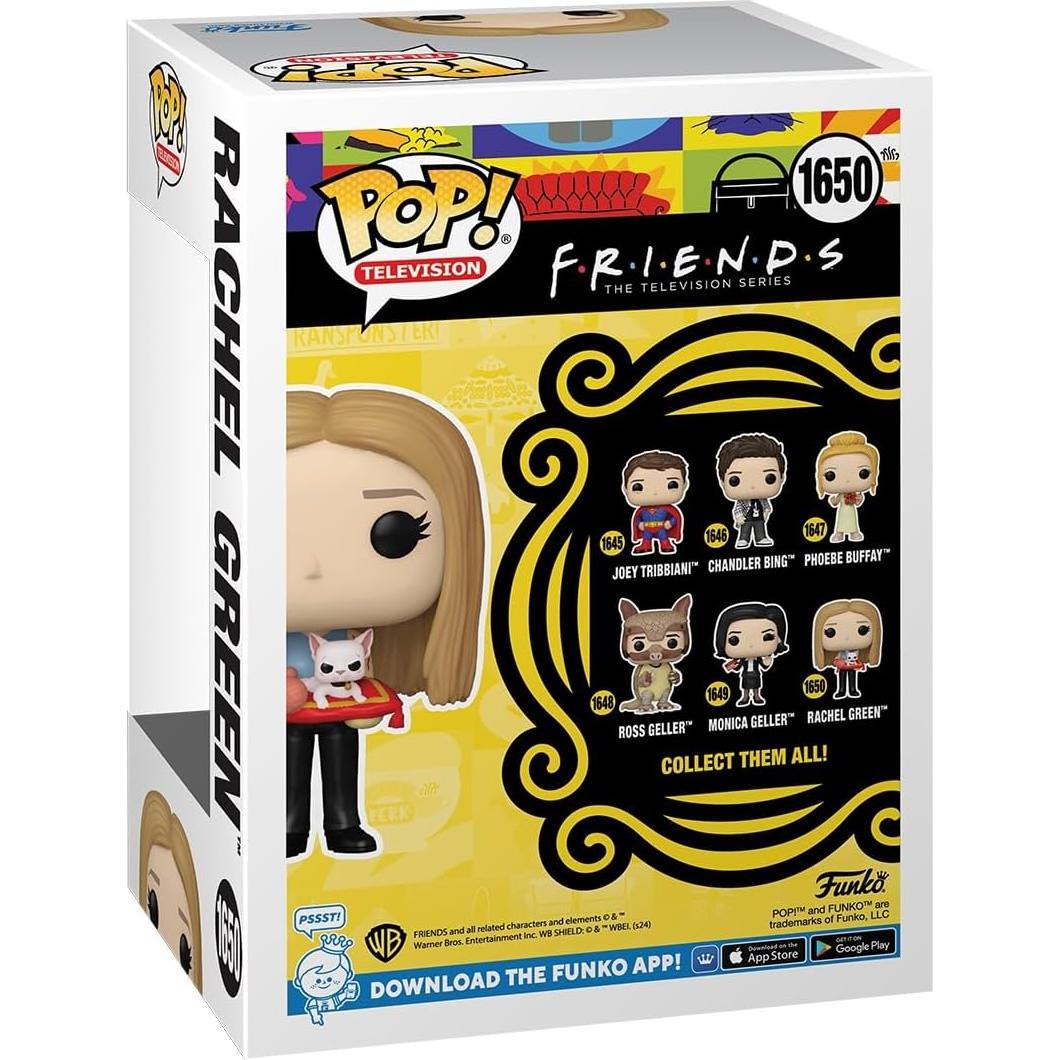 Figura Funko POP Rachel Green con Mrs. Whiskerson - 9.8 cm