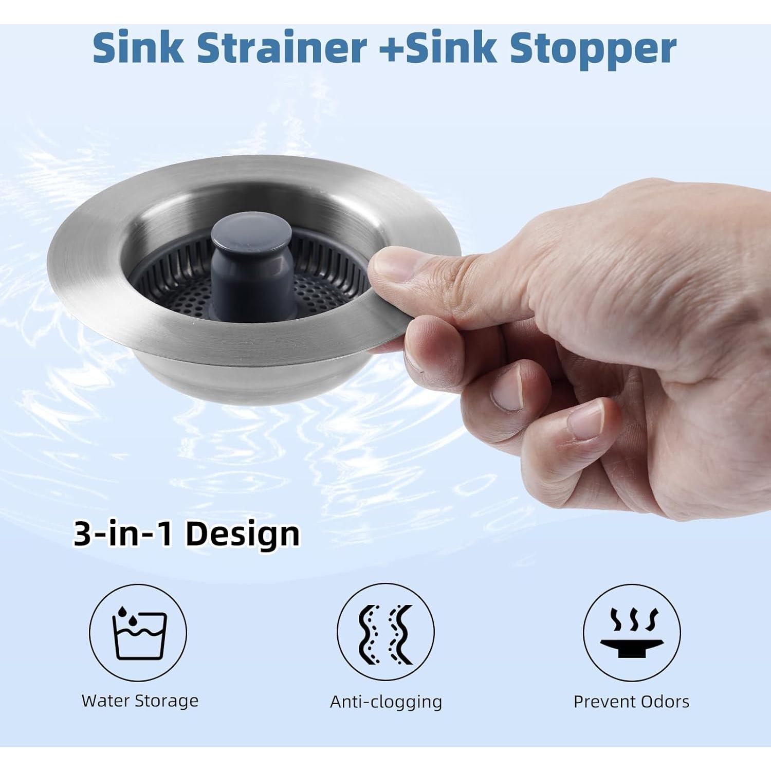 Colador de Drenaje de Fregadero iFealClear 3.5 cm Antitaponamiento