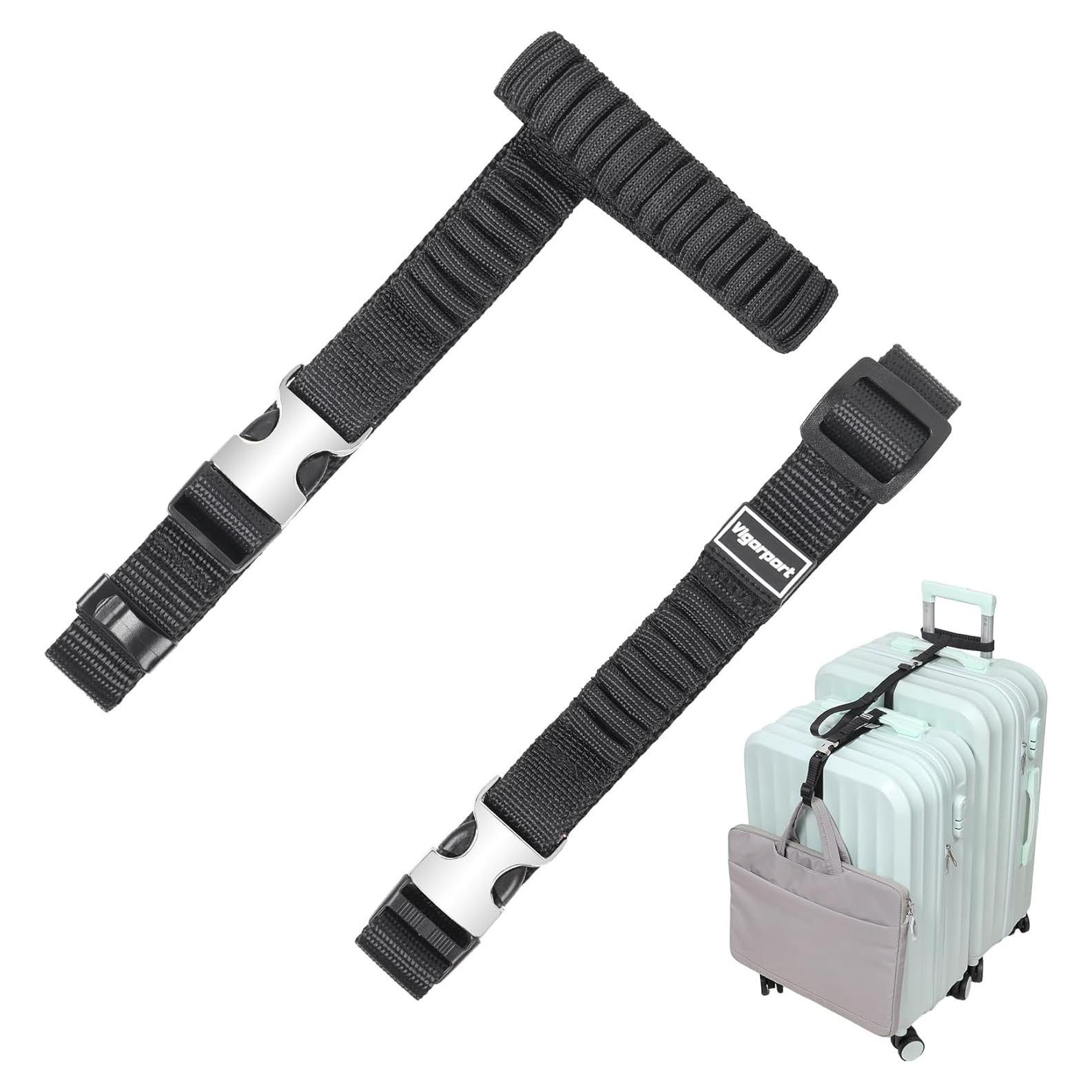 Correa de Equipaje Vigorport Pequeña Ajustable Negra