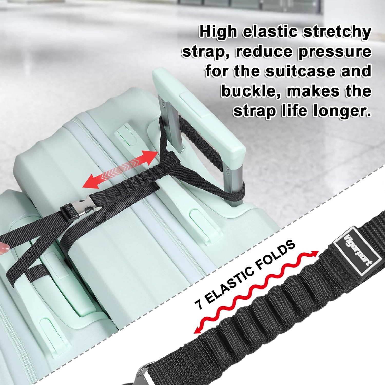 Correa de Equipaje Vigorport Pequeña Ajustable Negra