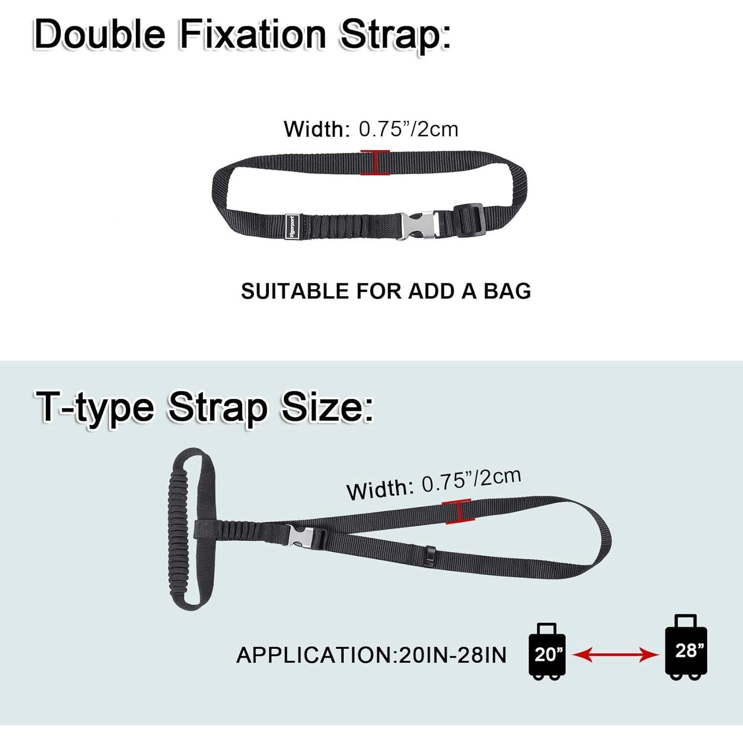 Correa de Equipaje Vigorport Pequeña Ajustable Negra