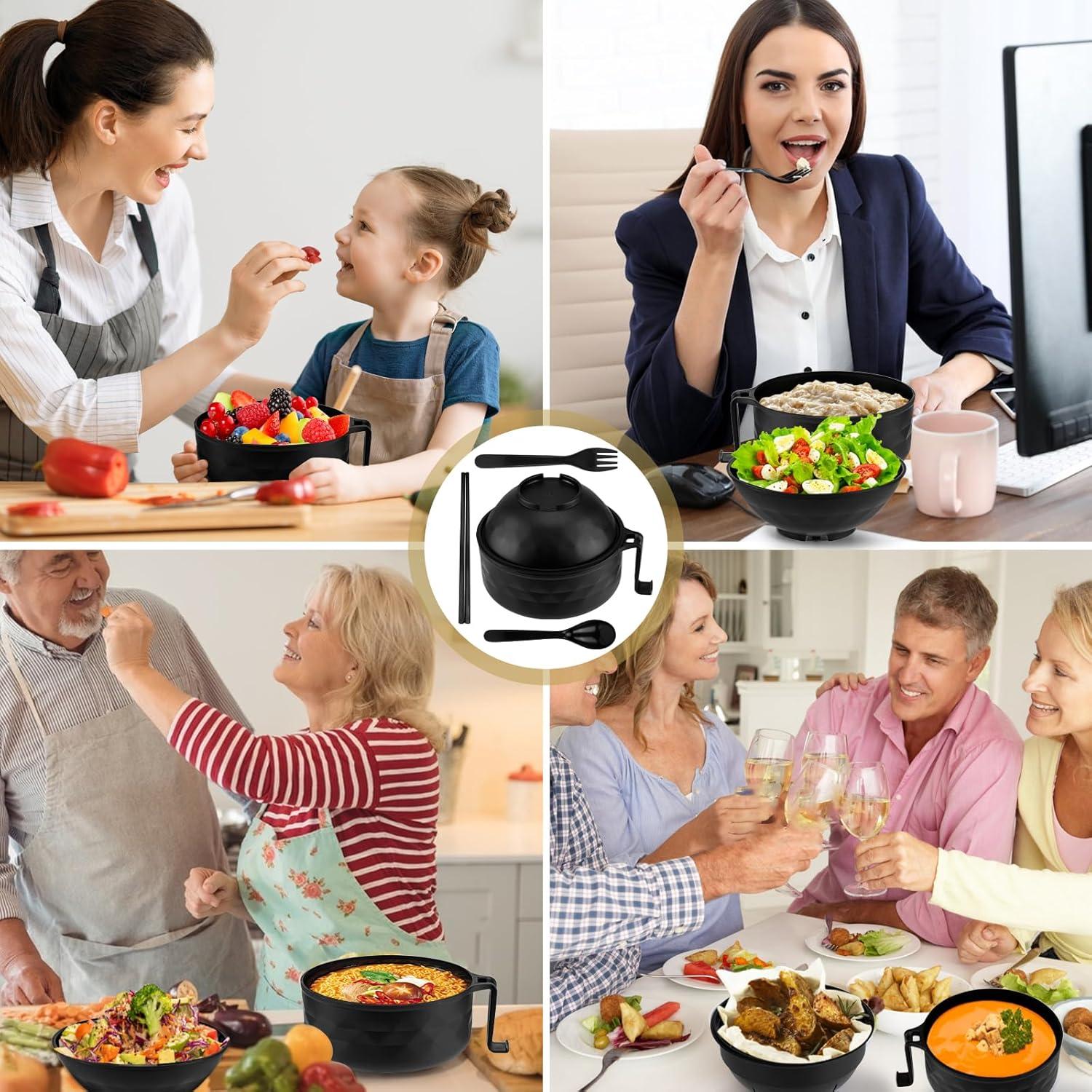 Juego de Tazones de Ramen ZENGABIA 33oz con Palillos y Cuchara