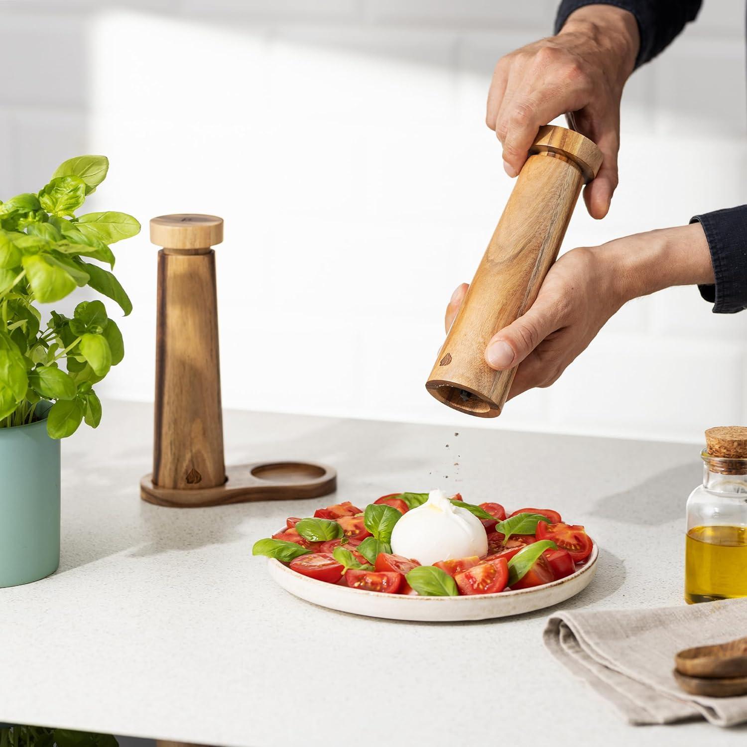 Juego de Molinillos de Sal y Pimienta Navaris - Madera de Acacia