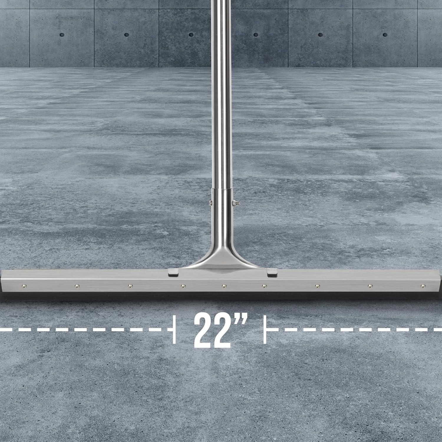 Escobilla de Piso MHM con Mango de Acero Inoxidable 140cm