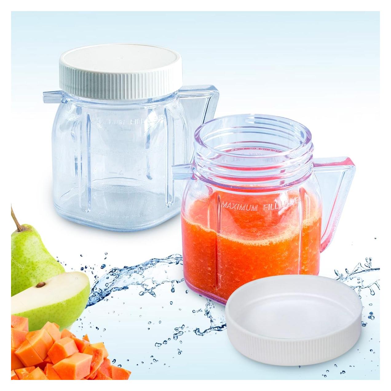 Tarros de plástico Saffire 8 oz para licuadora Oster - 2 piezas