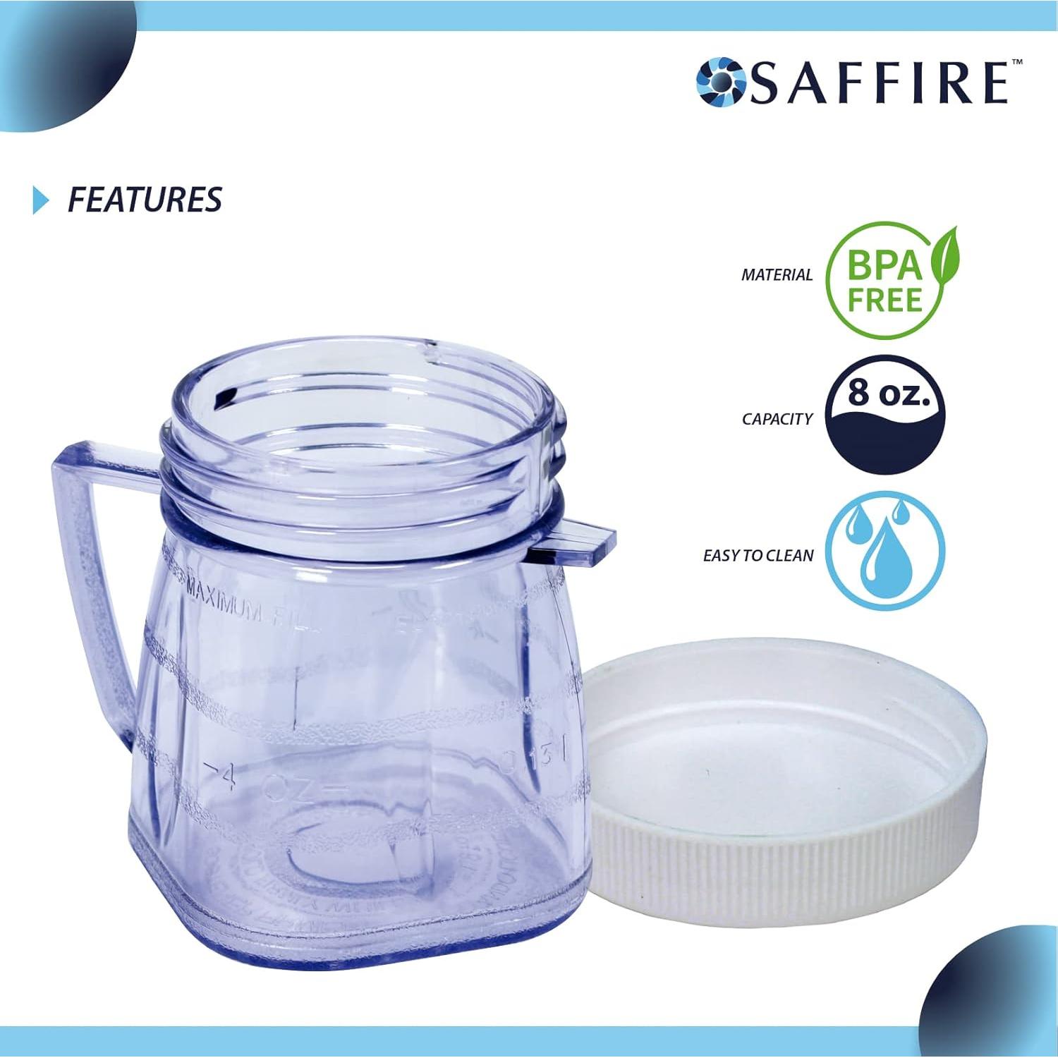 Tarros de plástico Saffire 8 oz para licuadora Oster - 2 piezas