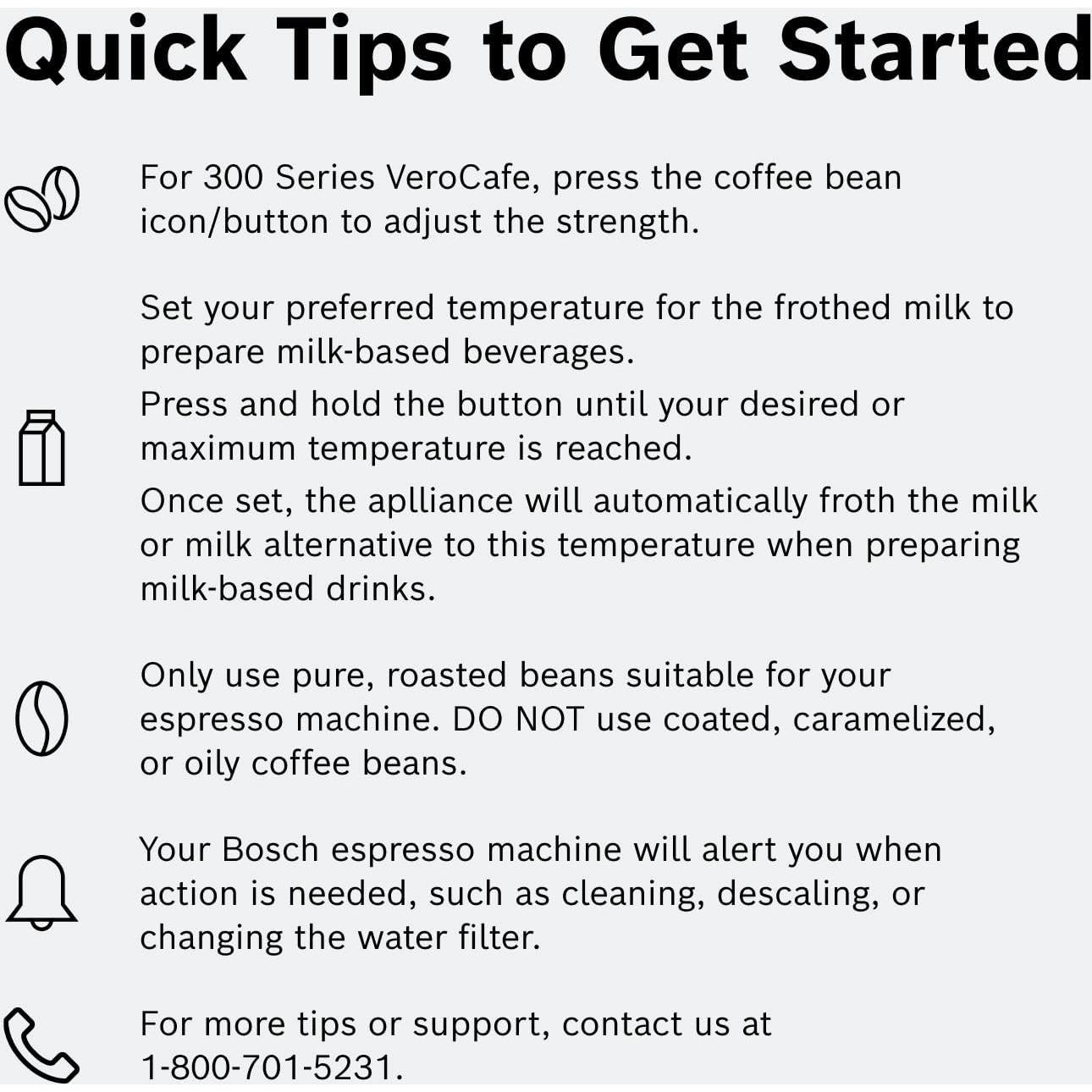 Bosch TIU20508 300 Series Fully Automatic Espresso Machine with Milk Express (in-cup frother), LCD + Touch Control Panel, Cup Warmer, OneTouch Milk-based Beverages and 5 Beverage Options, Dark Silver