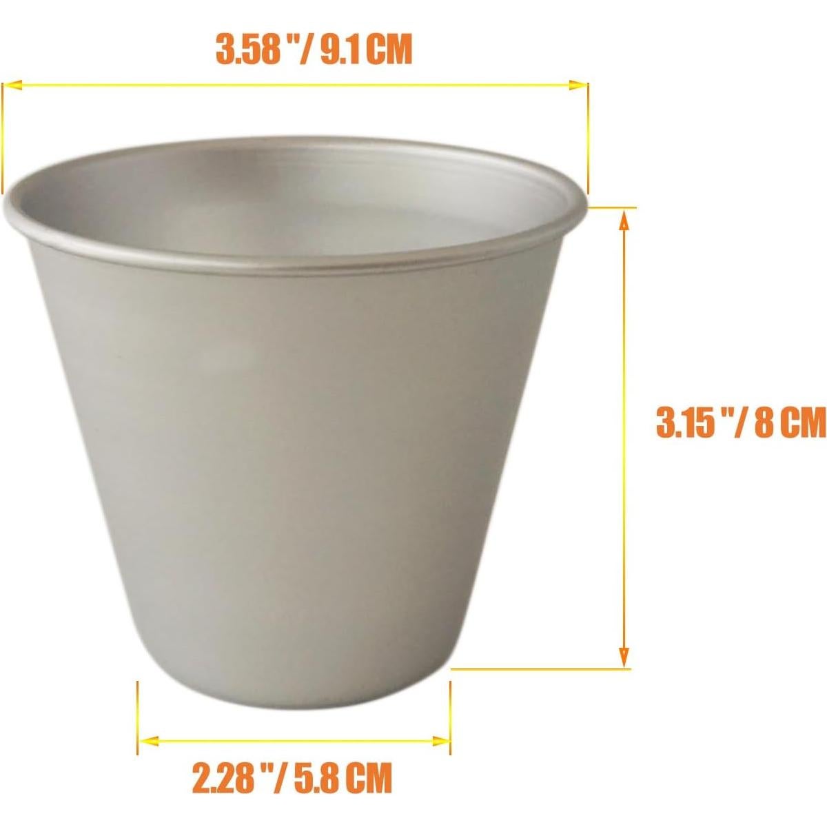 Juego de 6 moldes de aluminio Heluok para tartas y pudines